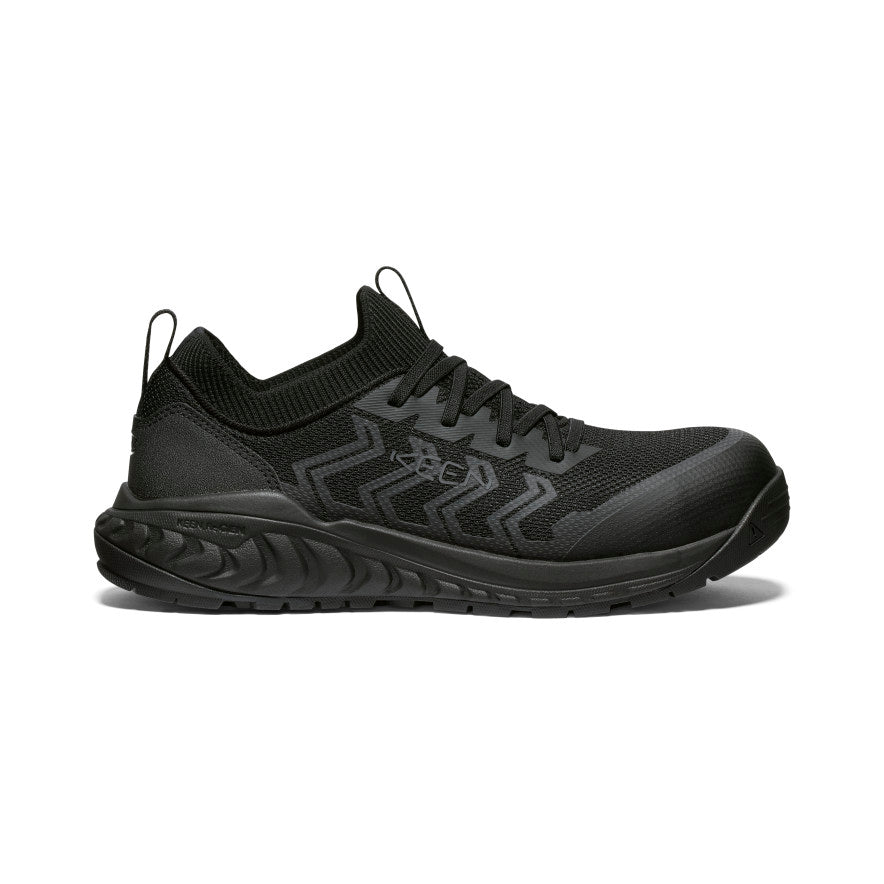 Men's Arvada Shift Work Sneaker - Carbon Toe Safety Shoes, Black/Black - Slip Resistant & Comfortable for Construction, Warehouse & Industrial Work