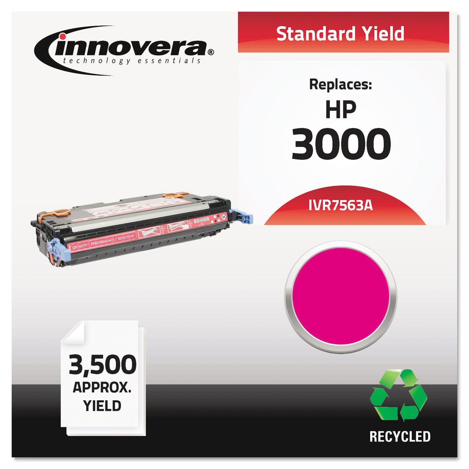 Innovera IVR7563A Remanufactured Q7563A 314A Black Laser Toner Cartridge - Compatible with HP LaserJet Printers for Office & Home Printing