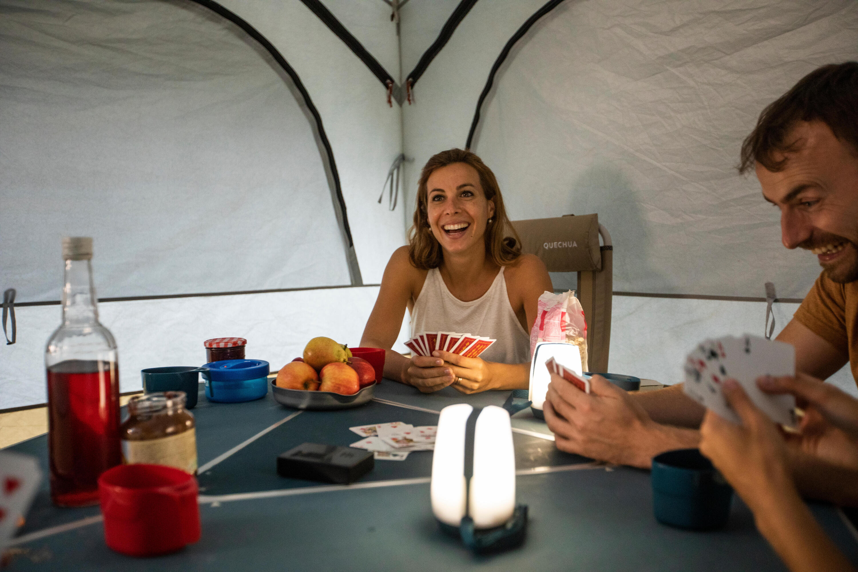 Quechua BL100 Portable Camping Lantern - Waterproof, Rechargeable LED Light for Outdoor Adventures, Hiking, Backpacking & Emergency Use