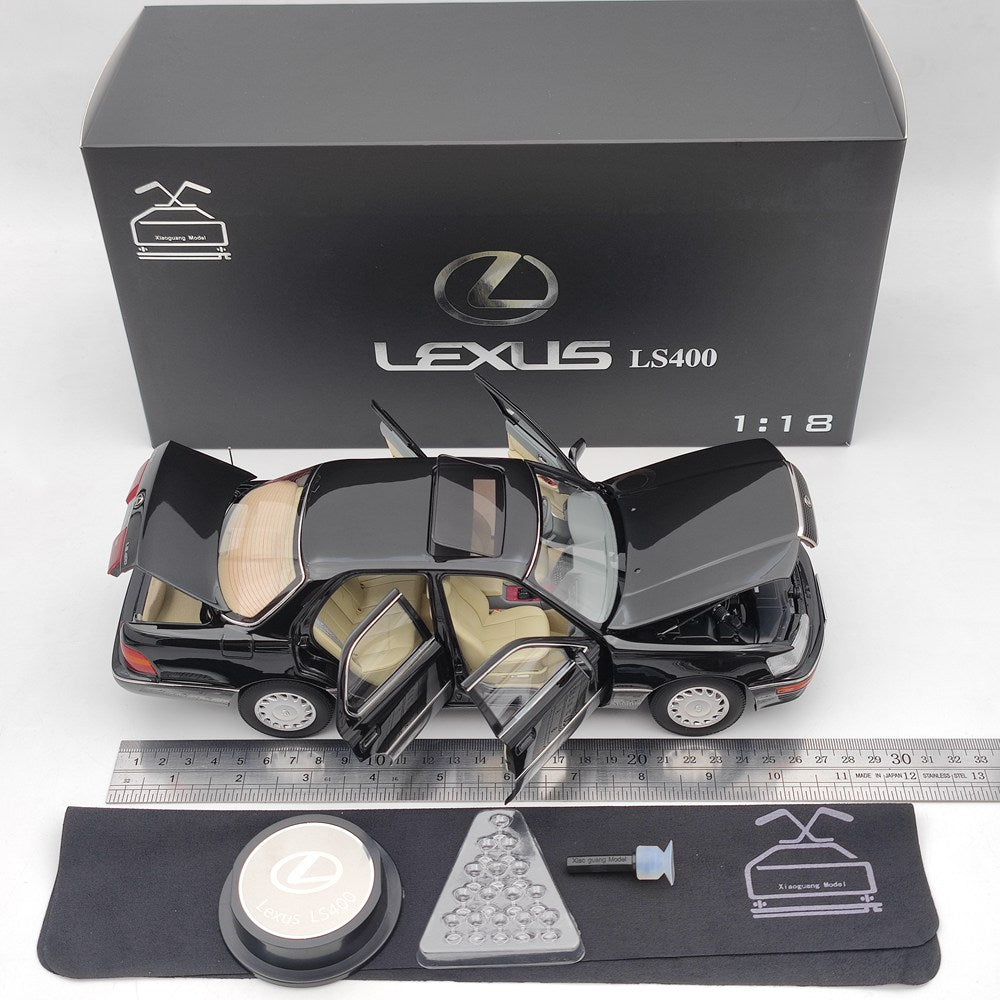 1:18 Scale Toyota Lexus LS400 First Generation Diecast Model Car - Black & Gray - Perfect for Collectors, Display, and Gifts