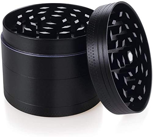 Premium 4-Piece Zinc Alloy Herb Grinder with Pollen Catcher - 40mm/50mm Magnetic Top Spice Crusher for Dry Herbs | Perfect for Cooking, Aromatherapy & Herbal Medicine Preparation
