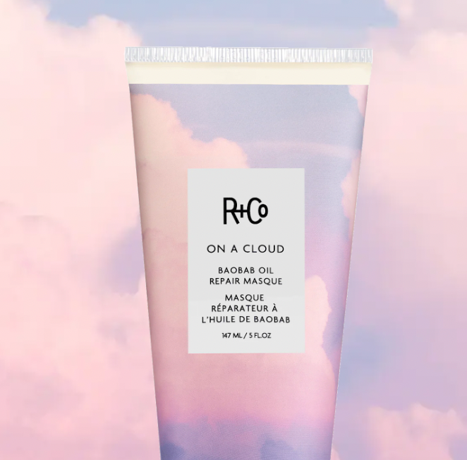 R+Co On A Cloud Baobab Oil Repair Hair Mask - Deep Conditioning Treatment for Dry, Damaged Hair - Salon-Quality Hair Care for Frizz Control & Shine - Perfect for Post-Color & Heat Styling Recovery