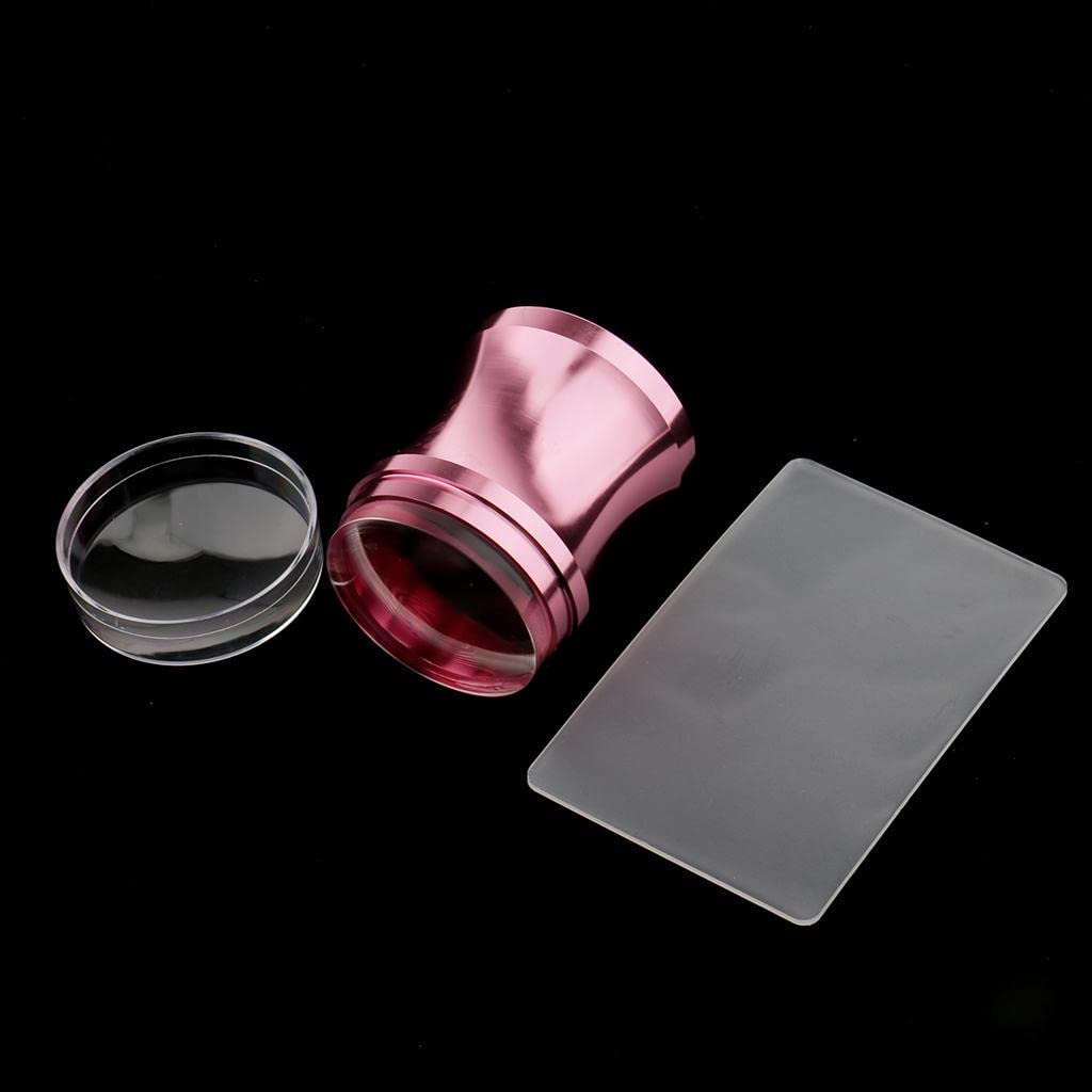Nail Art Stamper Kit with Rose Design - DIY Nail Printing Image Template Plate & Polish Scraper for Professional Salon & Home Manicure - Perfect for Nail Art Enthusiasts & Beginners