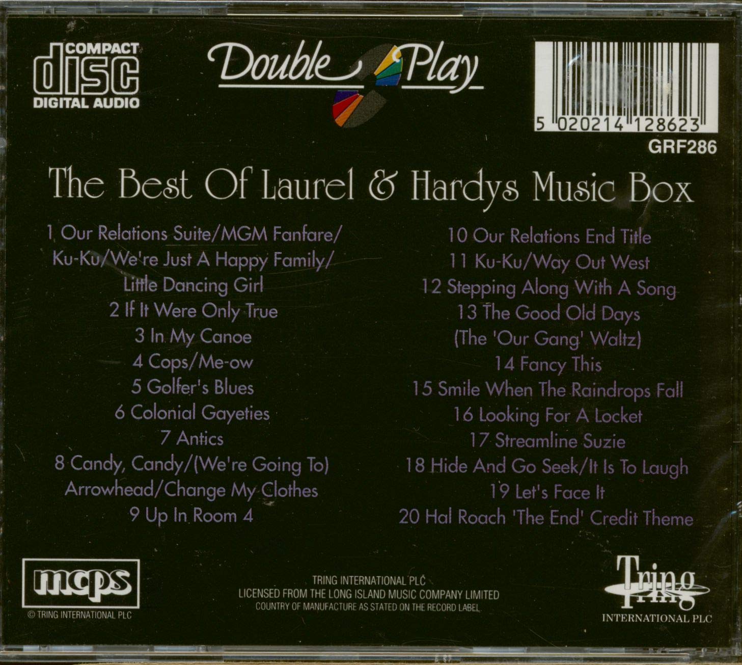 Laurel & Hardy's Best Music Box CD - Classic Comedy Duo Soundtrack Collection | Perfect for Vintage Music Lovers & Film Historians