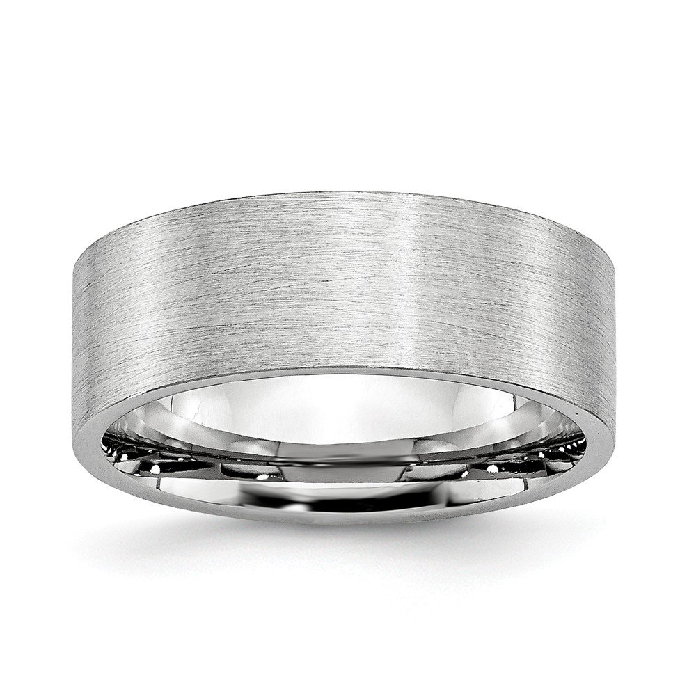 Jewels By Lux Cobalt Flat Satin 8mm Wedding Band Ring for Men & Women - Perfect for Engagement, Anniversary, and Everyday Wear