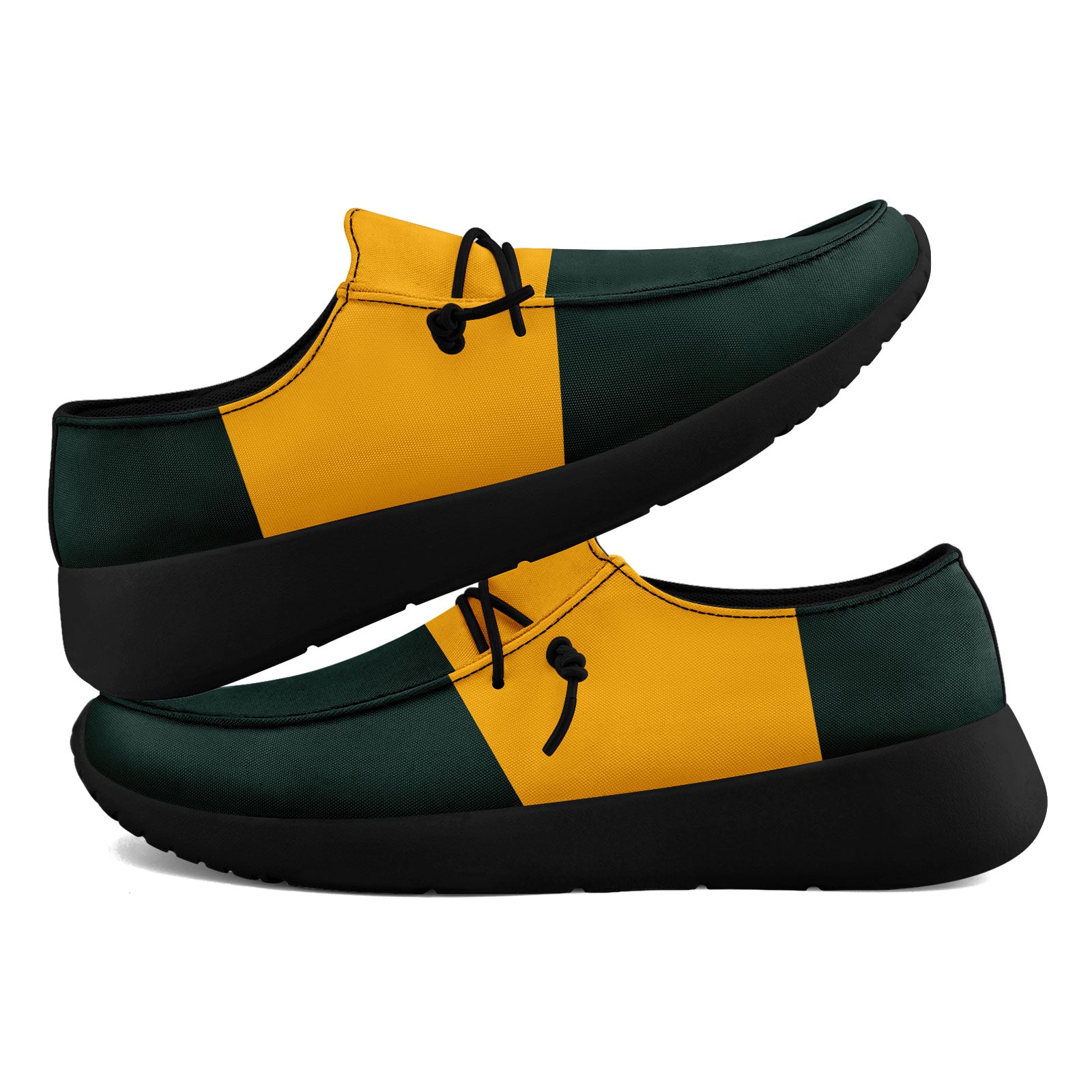 Custom Green Bay Packers Green & Yellow Personalized Sneakers - Men's Size 13 Athletic Shoes for Football Fans & Game Day Outfits (Style FN018 D020278)