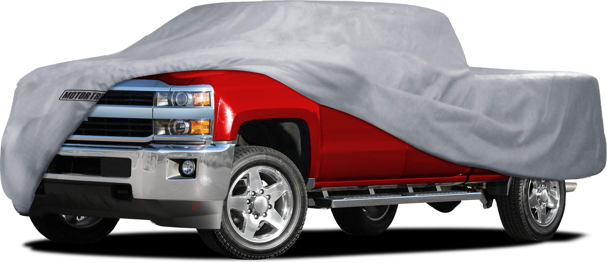 Motor Trend Heavy Duty Waterproof All Weather Truck Cover for GMC Sierra 1500 Extended/Crew Cab (2008-2013) - Indoor/Outdoor Car Cover for Winter Storage & Year-Round Protection | Perfect for Garage Parking, Outdoor Vehicle Protection & Long-Term Storage