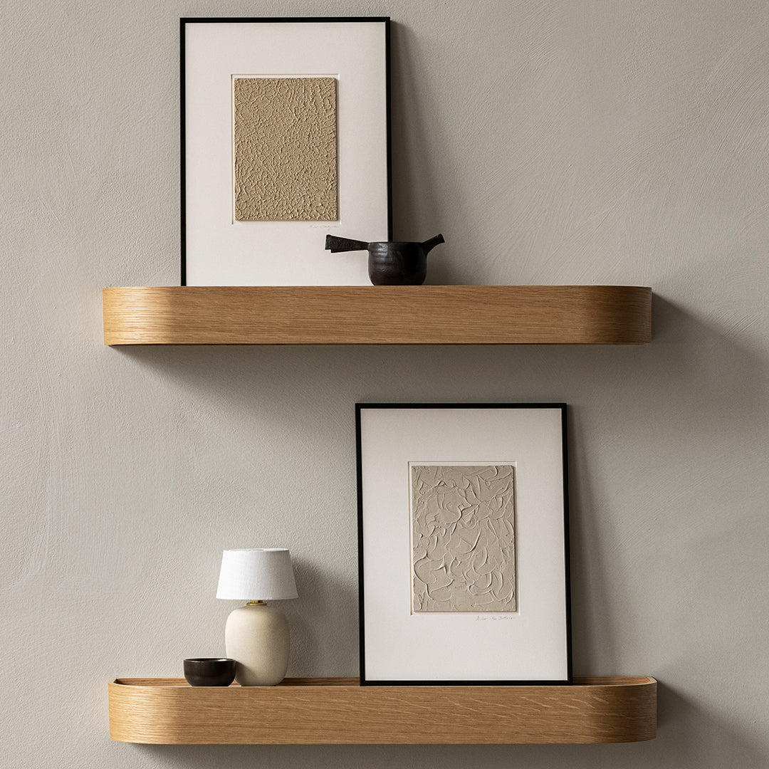 Nina Bruun Epoch Shelf Menu - Modern Scandinavian Wooden Wall Shelf for Home & Office Decor - Perfect for Living Room, Bedroom, or Workspace Organization