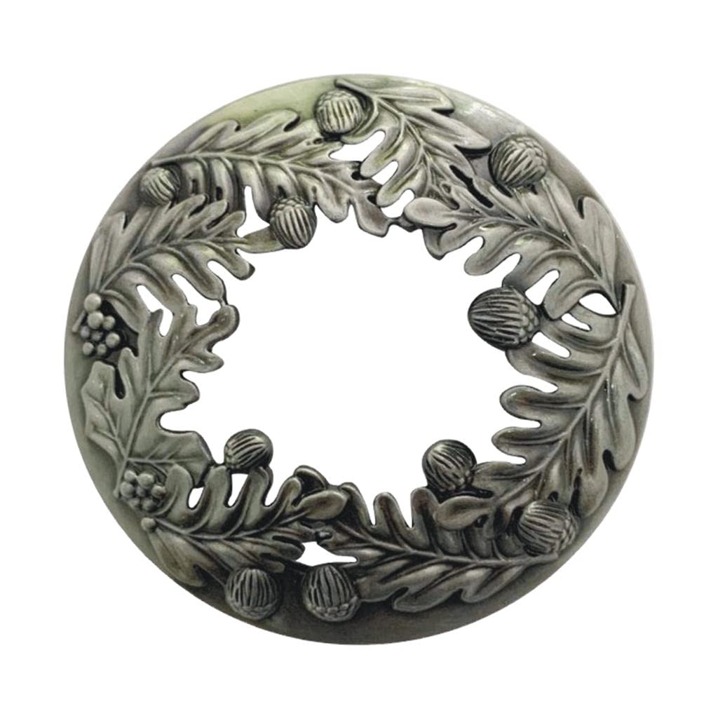 Baoblaze Silver Leaf Pine Candle Topper - Decorative Jar Lid Shade for Even Burning - Perfect for Table Centerpiece, Wedding Decor & Home Aromatherapy