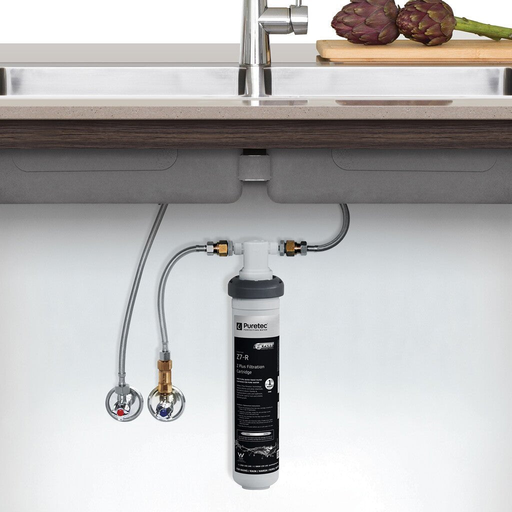Puretec PureMix Z7 Under Sink Water Filtration System - 5-Stage Reverse Osmosis for Clean Drinking Water | Perfect for Kitchen, RV & Office Use