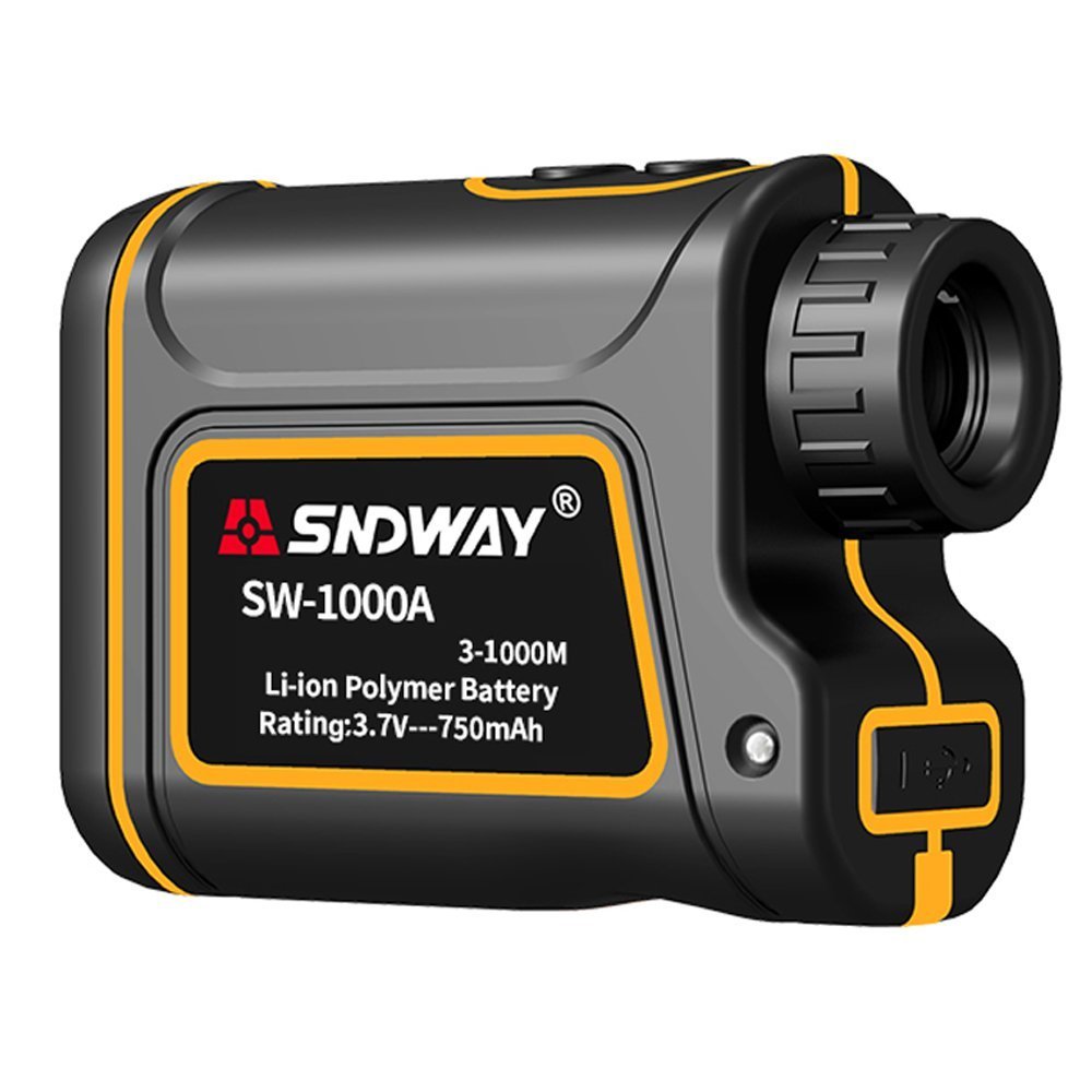 SNDWAY 7X Golf Rangefinder with Flag Lock & Speed Scan - 656 Yards Laser Distance Finder, IP54 Waterproof for Golf & Hunting - Perfect for Course Play & Outdoor Shooting