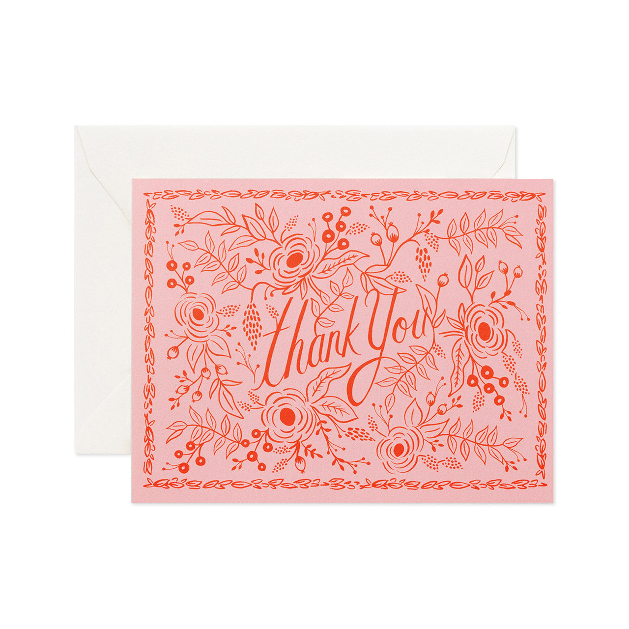 Elegant Rose Thank You Greeting Card - Beautiful Floral Appreciation Card for Friends, Family & Coworkers - Perfect for Birthdays, Anniversaries & Special Occasions