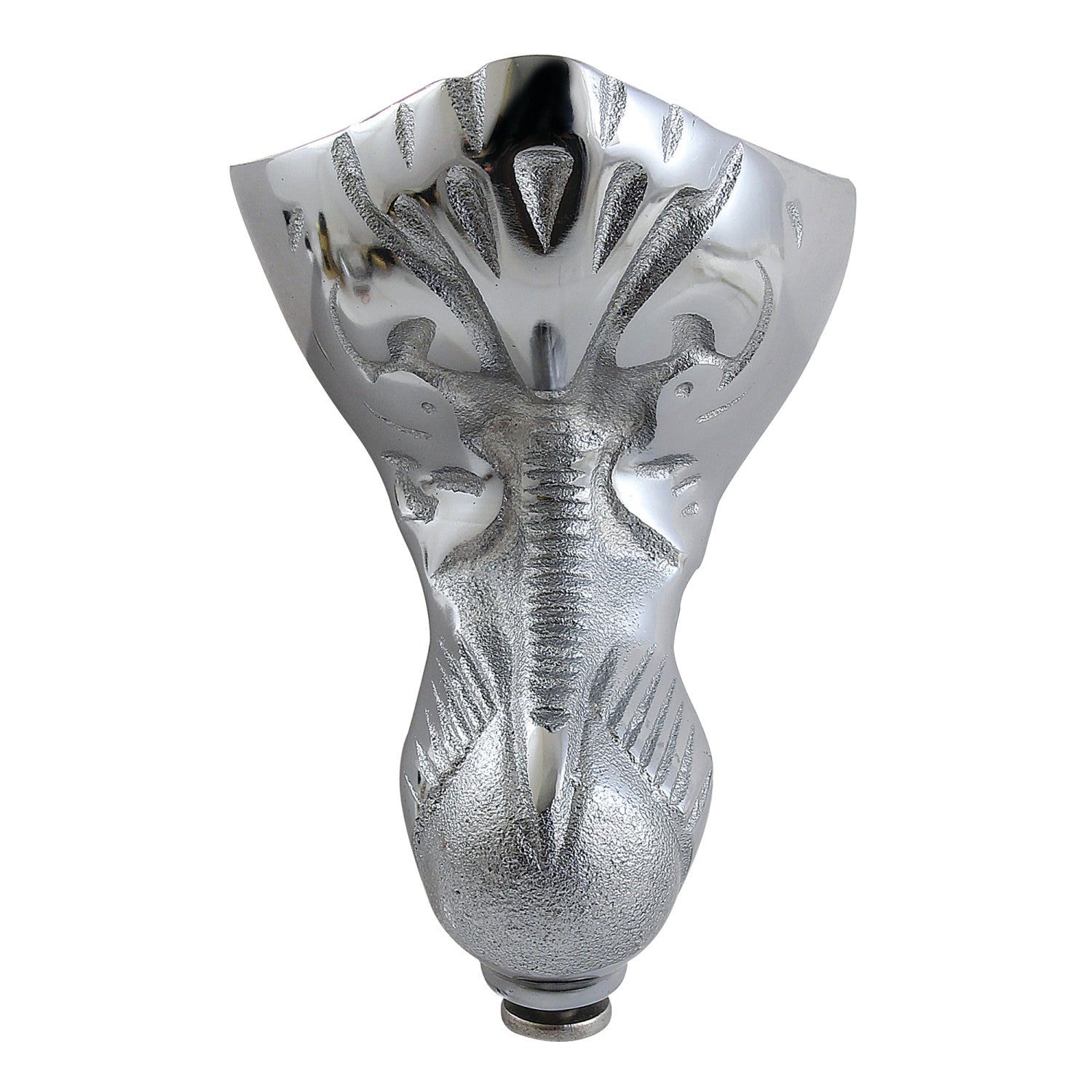 Aqua Eden VCTSW1 4-Piece Eagle Claw Cast Iron Tub Feet Set - Polished Chrome Finish for Vintage & Modern Bathtub Legs Replacement - Perfect for Bathroom Renovation, Clawfoot Tub Restoration & Antique Style Decor