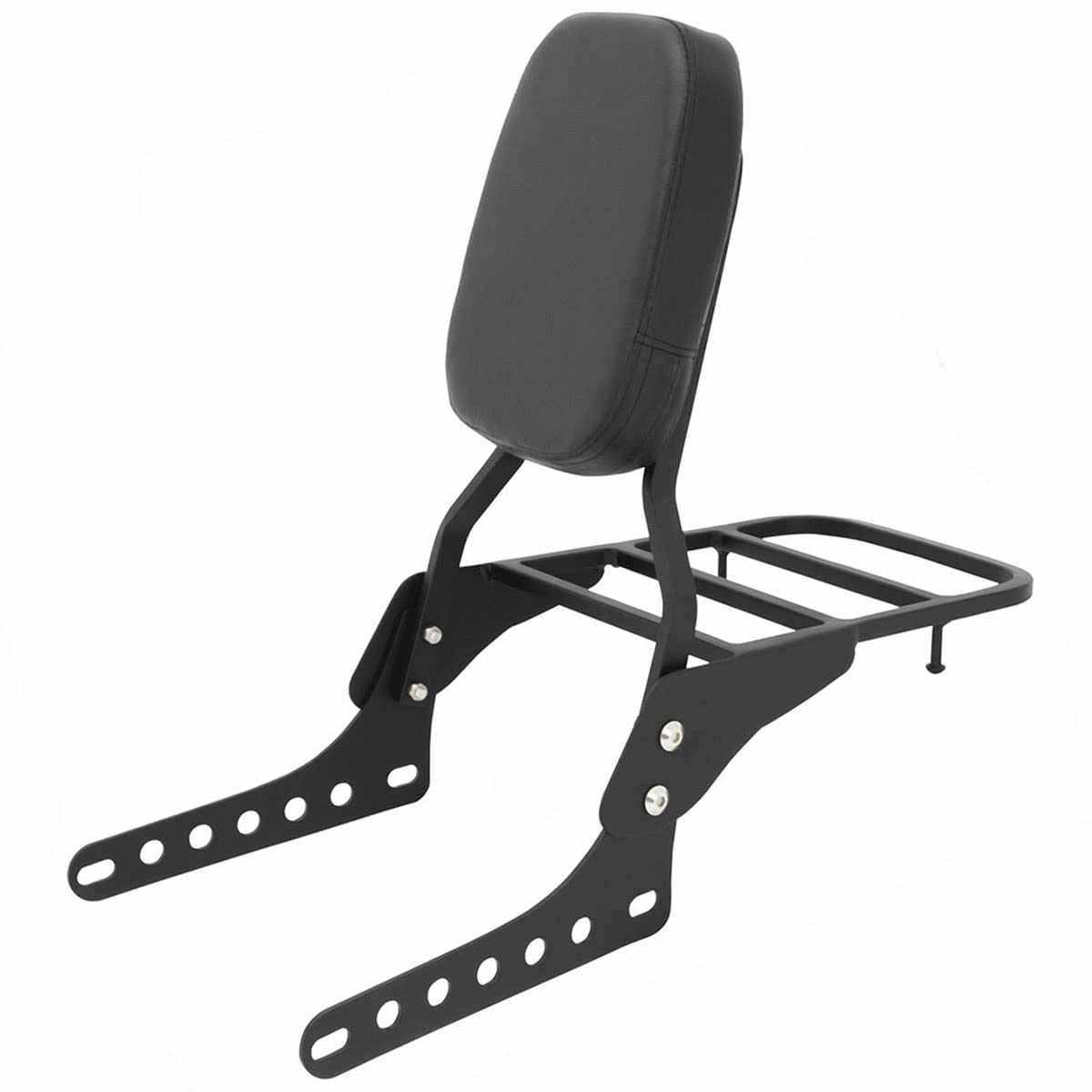 Black Passenger Sissy Bar with Luggage Rack & Backrest for 2018-2023 Harley Davidson Heritage Classic FLHC FLHCS, Street Bob FXBB, Softail Slim FLSL, Deluxe FLDE - Perfect for Long Rides & Touring Comfort