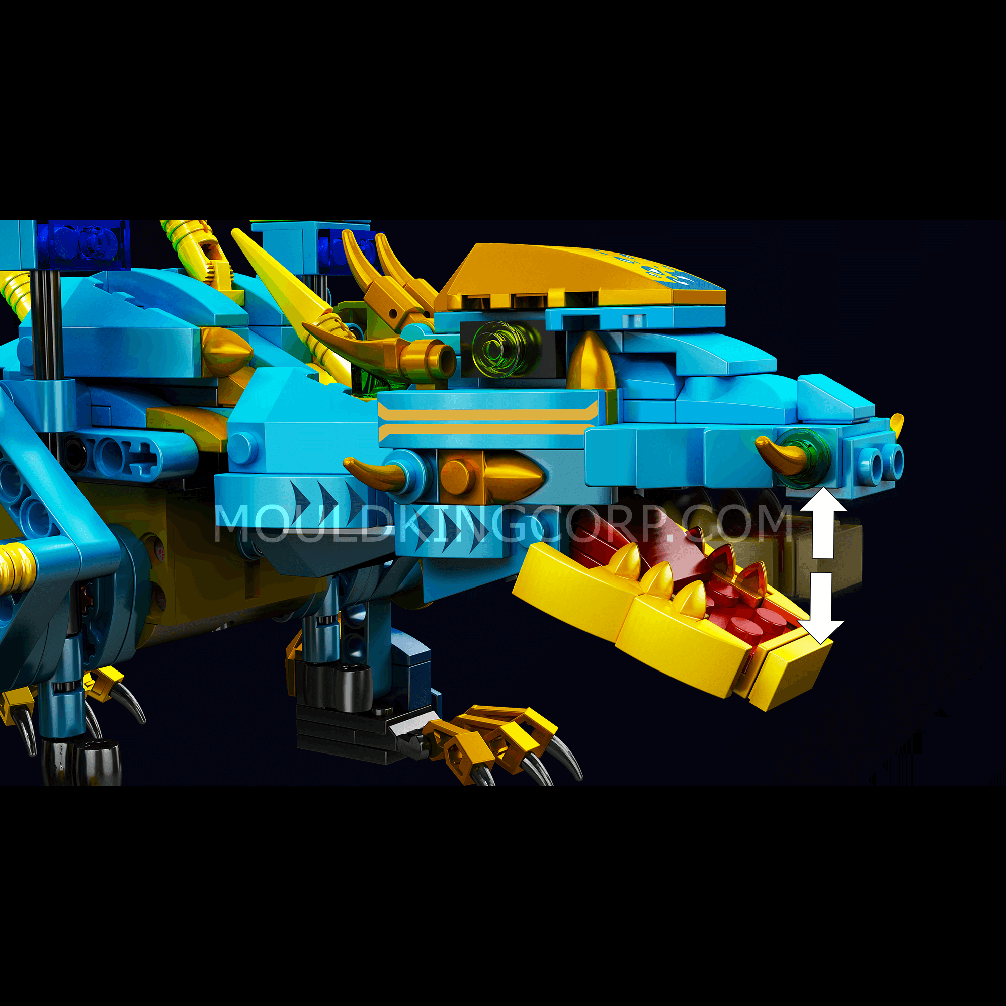 MOULD KING 13150 Remote Control Frost Ocean Dragon STEM Building Toy Set - 515 PCS Educational Construction Blocks for Kids & Adults | Perfect for Creative Play, STEM Learning & Collectible Display