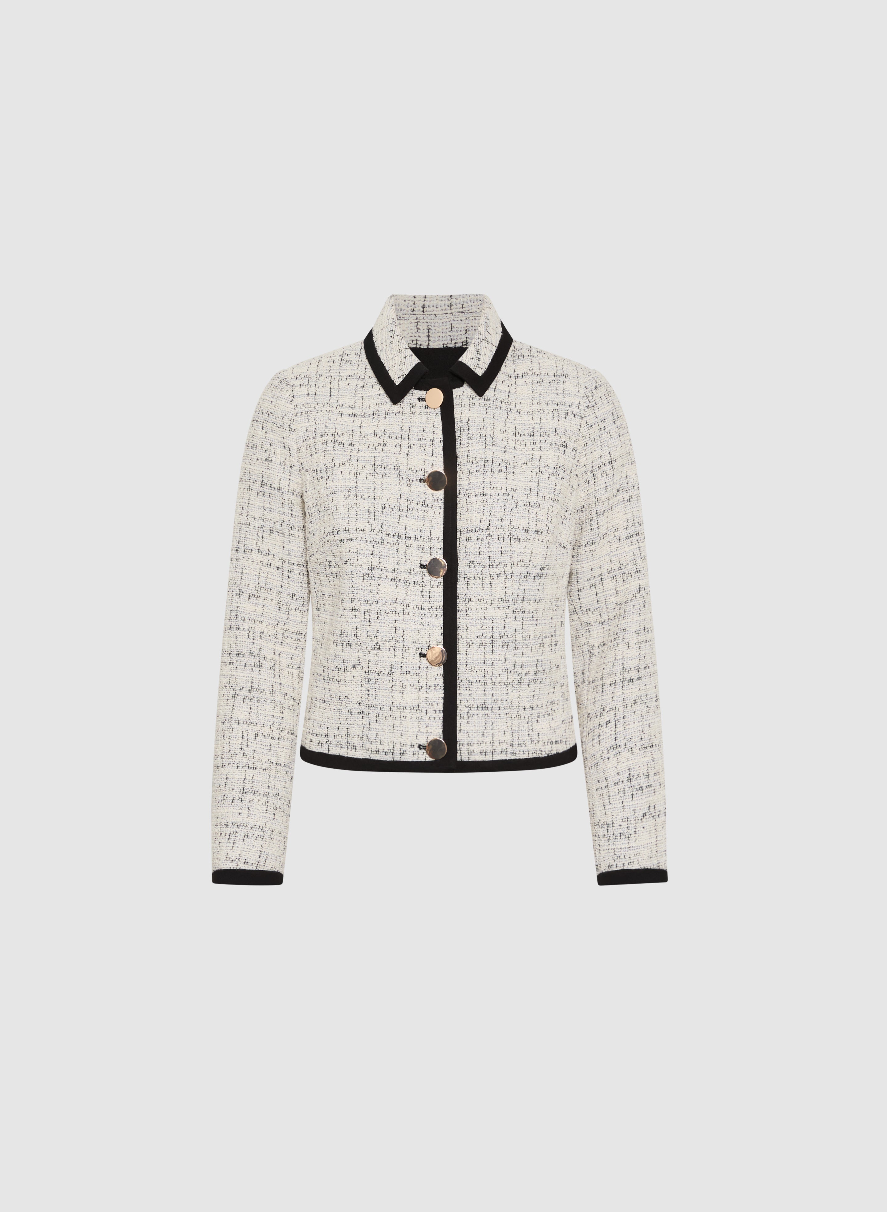 Stylish Contrast Tweed Jacket for Women - Elegant Blazer with Classic Checkered Pattern | Perfect for Office, Parties & Fall Fashion
