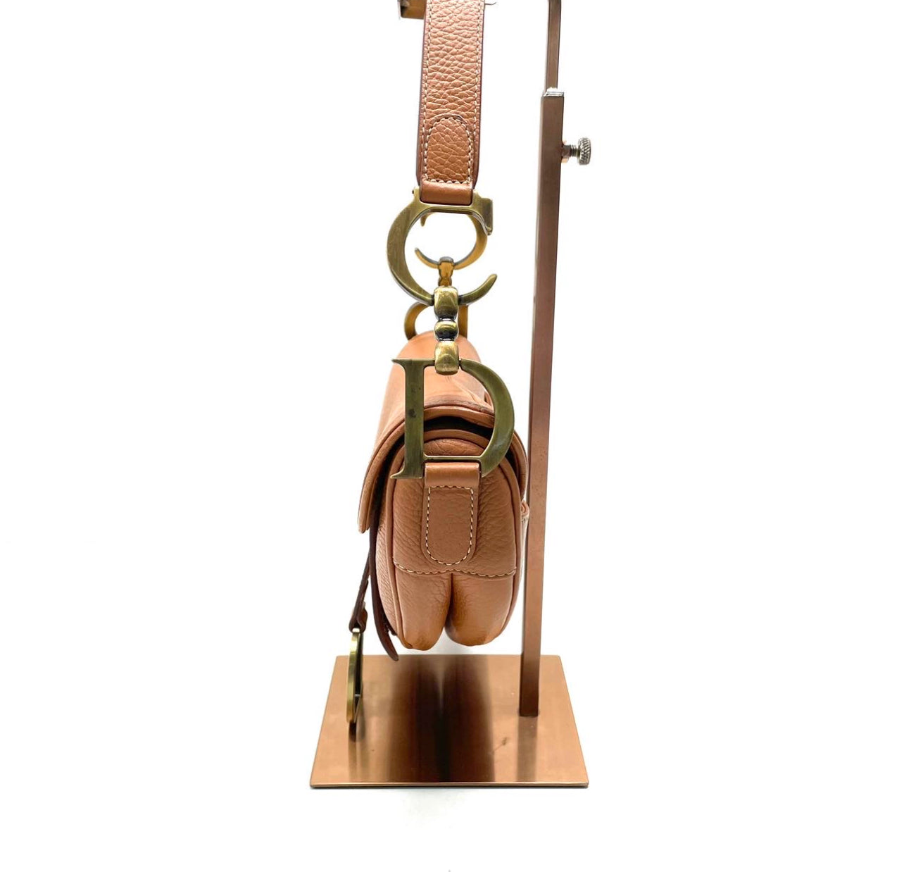 Dior Caramel Brown Leather Saddle Bag - Luxury Designer Handbag for Women | Perfect for Everyday Use, Work & Special Occasions