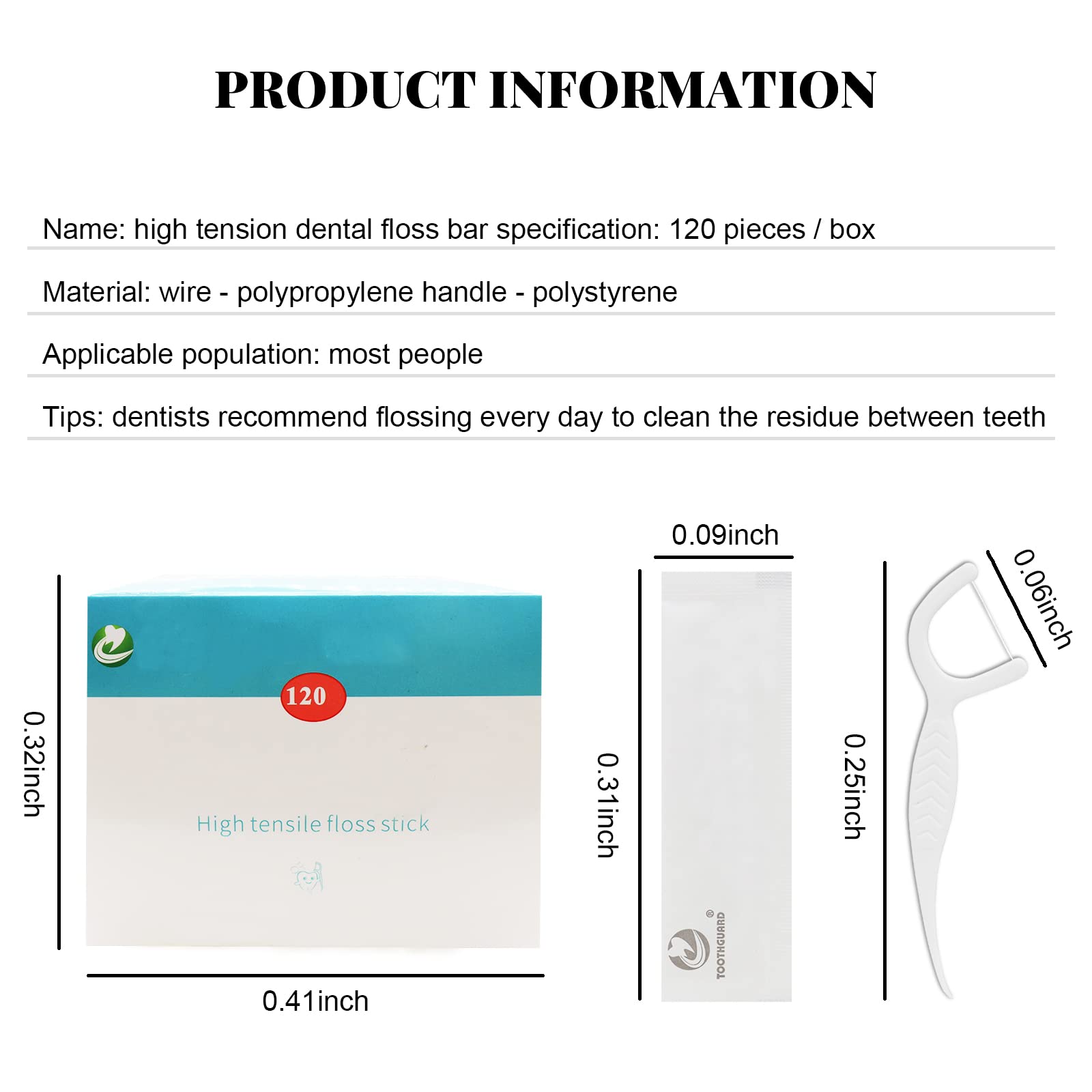 Dental Floss Picks 120pcs - Superfine Flossers with Travel Case for Teeth Cleaning | Portable Individual Pack Oral Care | Perfect for Travel, Office & Daily Use
