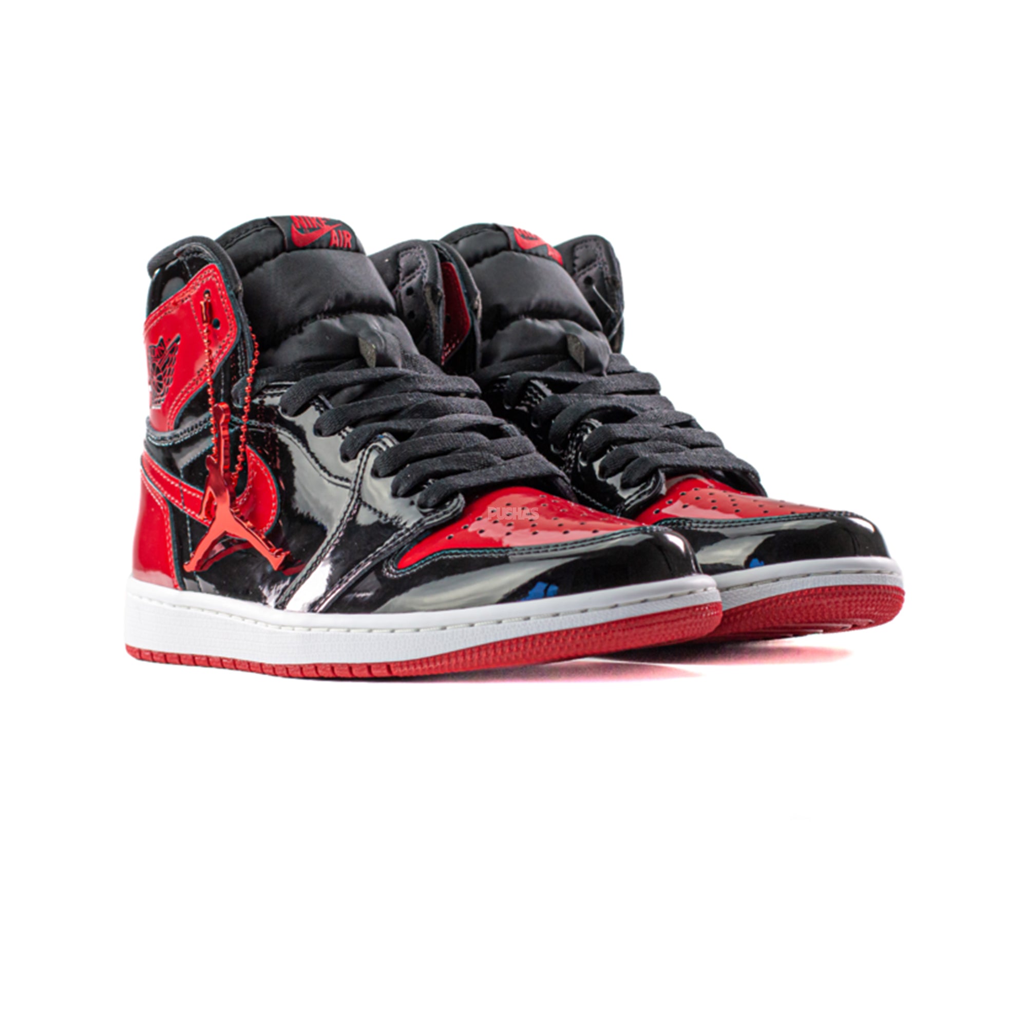 Air Jordan 1 High 'Patent Bred' GS (2021) - Red & Black Basketball Shoes for Girls - Perfect for School, Sports & Streetwear Fashion