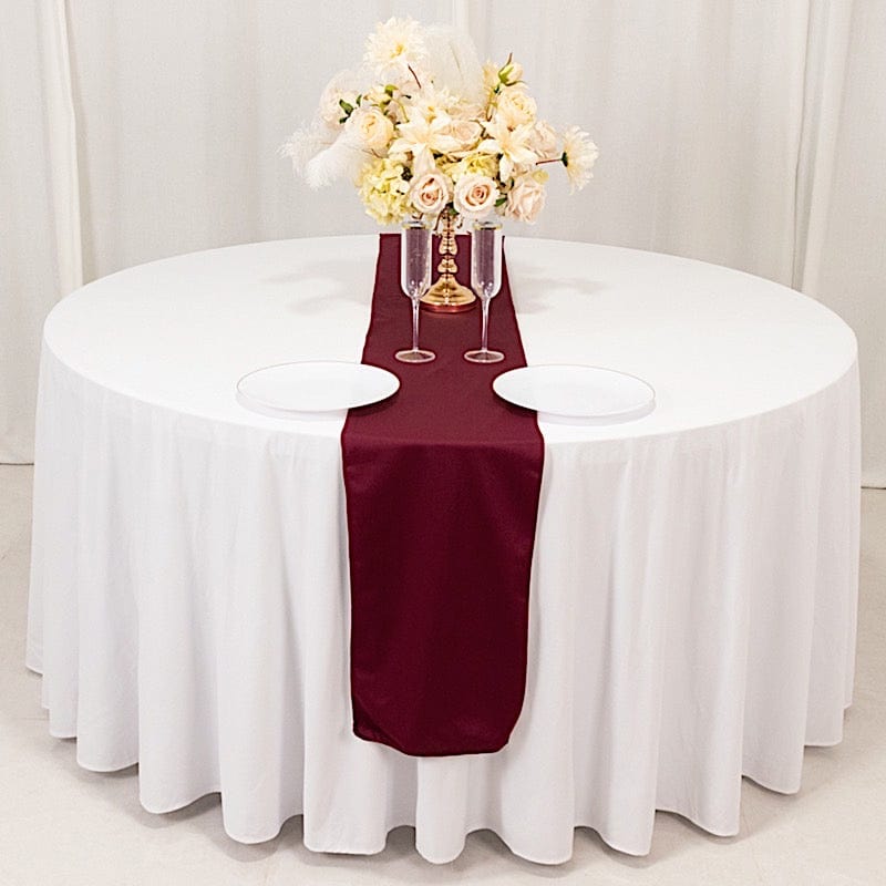 12-Pack Premium Scuba Polyester Table Runners - 108 Inch Long Wrinkle-Resistant Dining Table Decor for Weddings, Parties & Holiday Celebrations