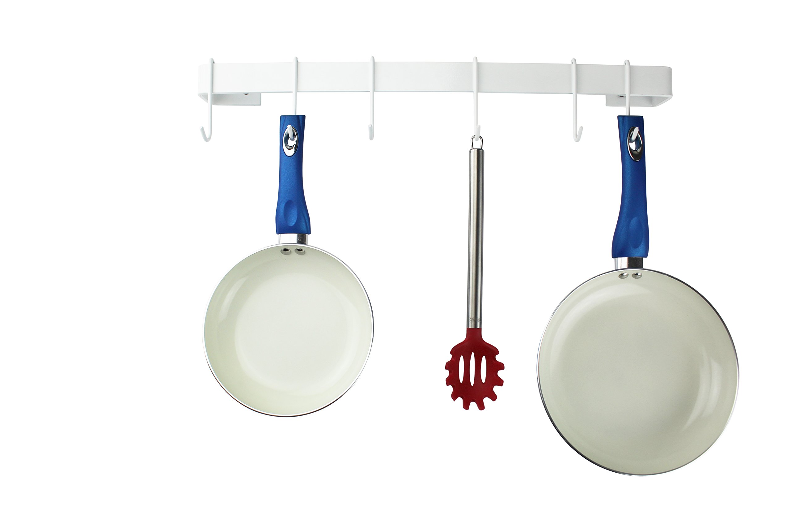 Enclume 36-Inch White Handcrafted Kitchen Utensil Wall Rack - Premium Wooden Organizer for Spoons, Spatulas & Cooking Tools - Perfect for Farmhouse, Rustic & Modern Kitchens