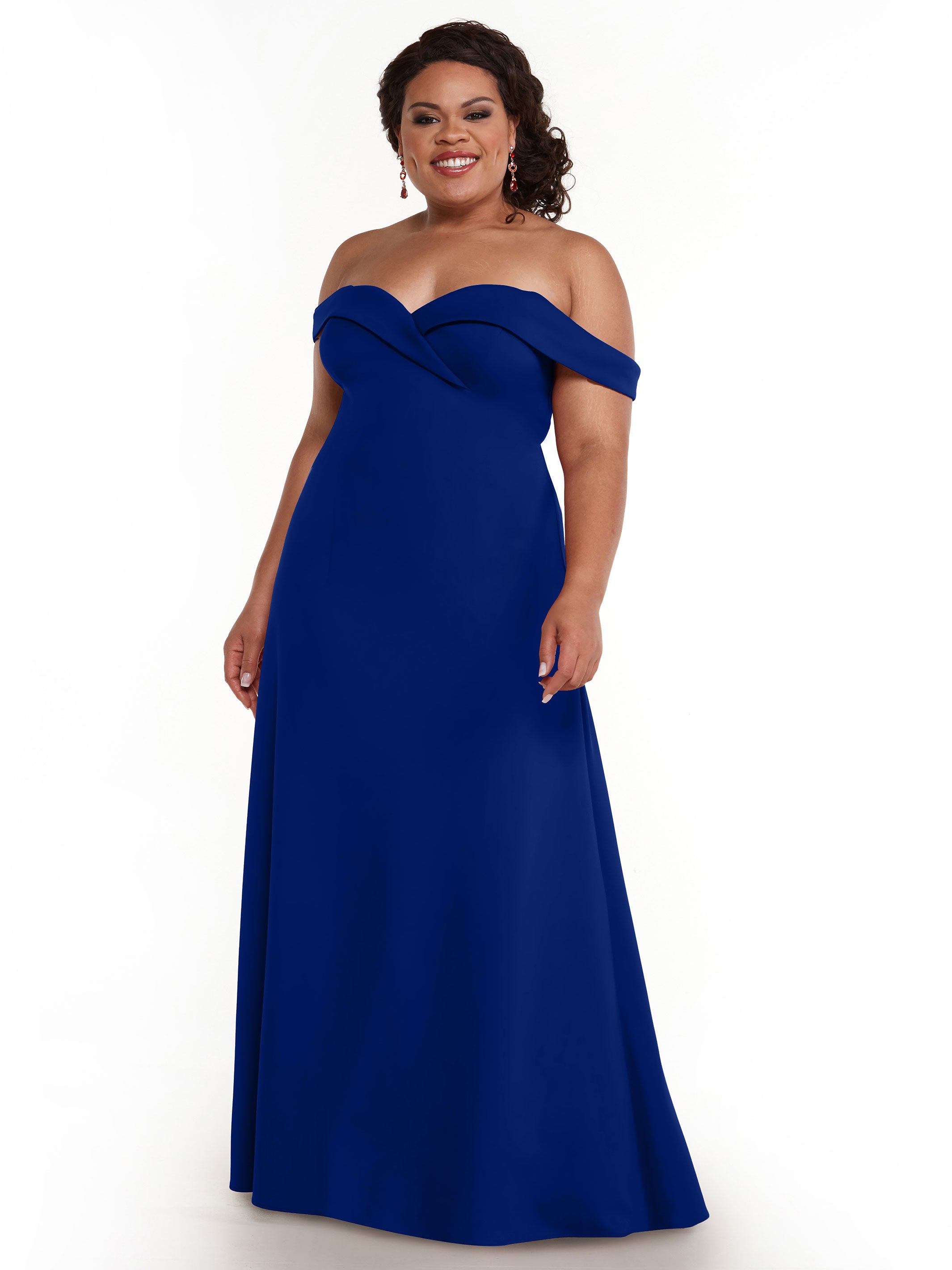 Off Shoulder Double Knit A-Line Bridesmaid Dress - Elegant & Comfortable for Weddings, Parties & Formal Events