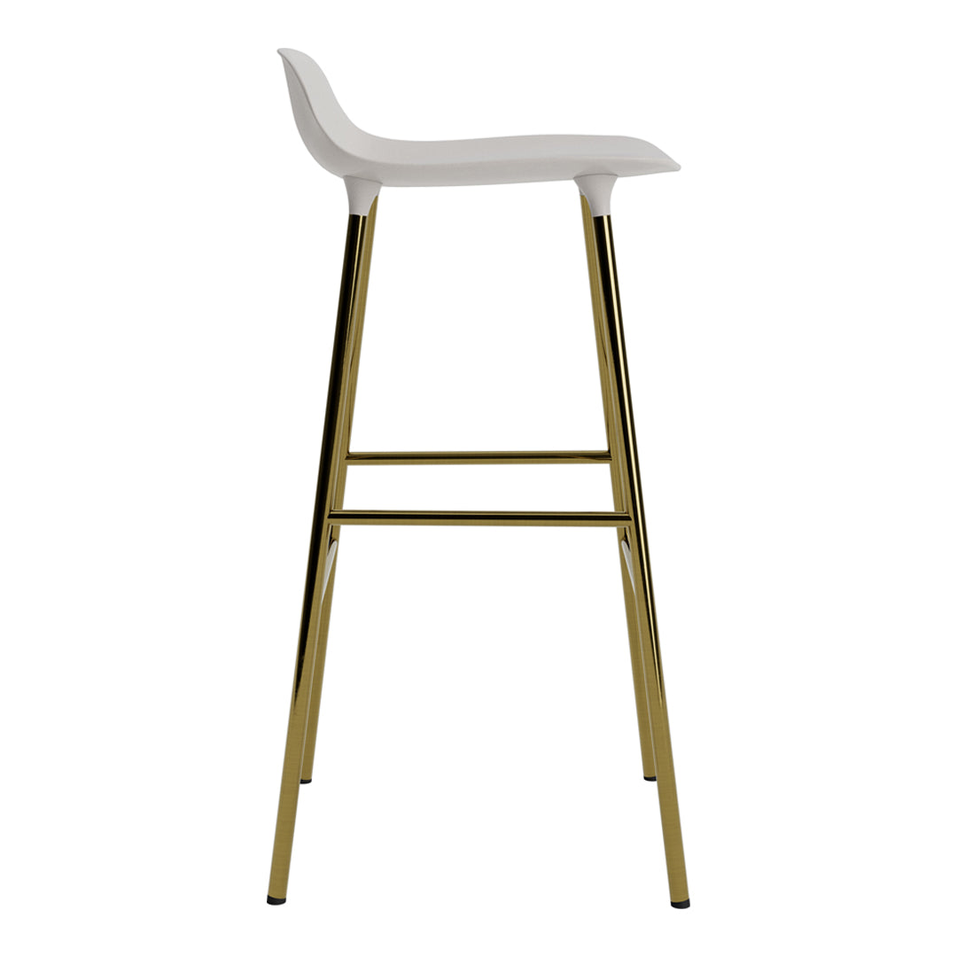 Modern Metal Bar Stools with Form Design - Adjustable Height Counter Stools for Kitchen, Dining & Home Bar - Industrial Style Seating for Restaurants & Cafes