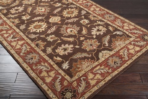 Surya CAE-1036 Caesar Chocolate Brown 3x12 Feet Area Rug - Soft Plush Living Room Rug for Bedroom, Dining Room, and Home Decor