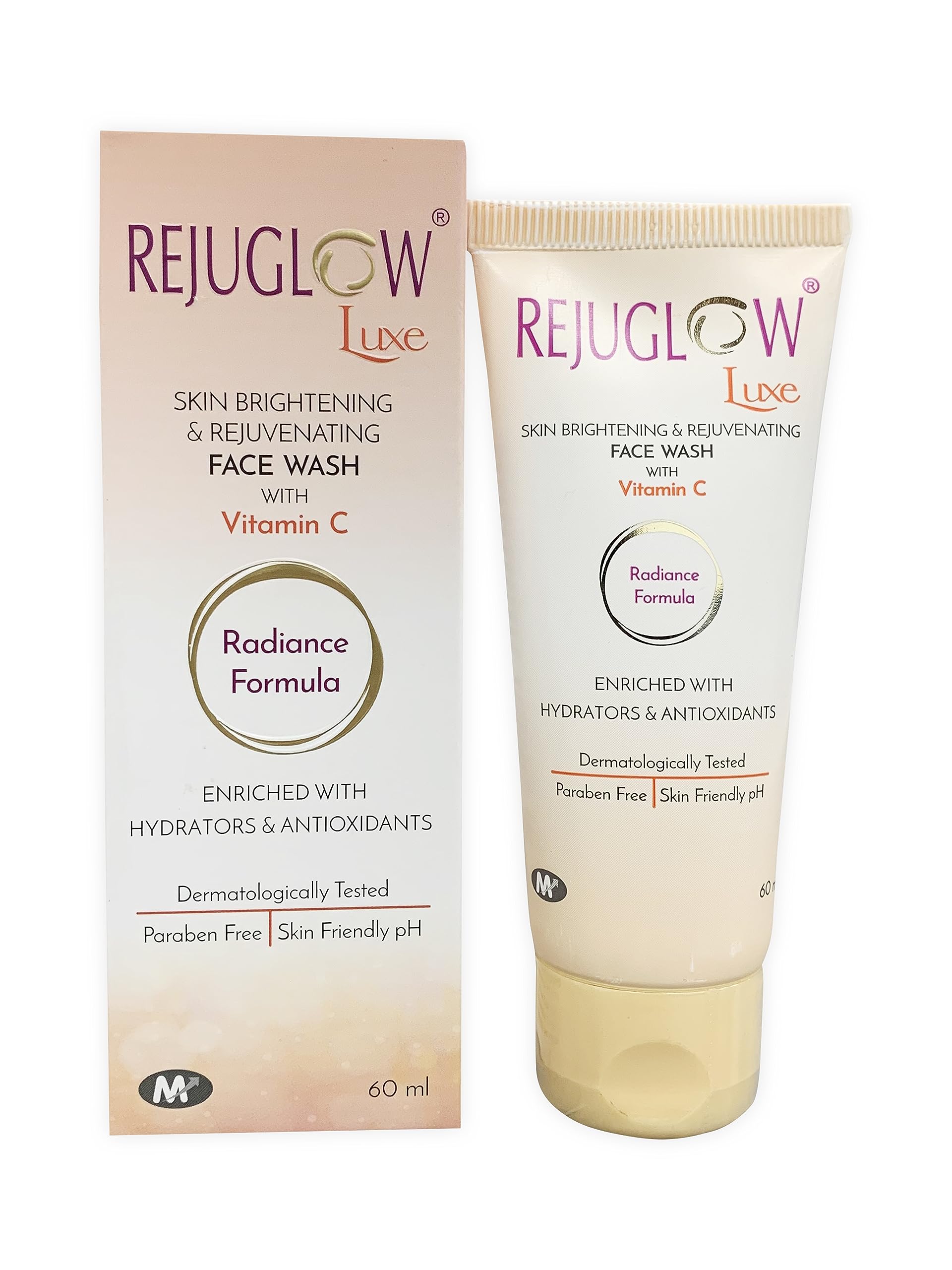 Rejuglow Luxe Vitamin C Face Wash - Skin Brightening & Rejuvenating Cleanser (60ml) for Glowing Complexion | Morning & Night Skincare Routine