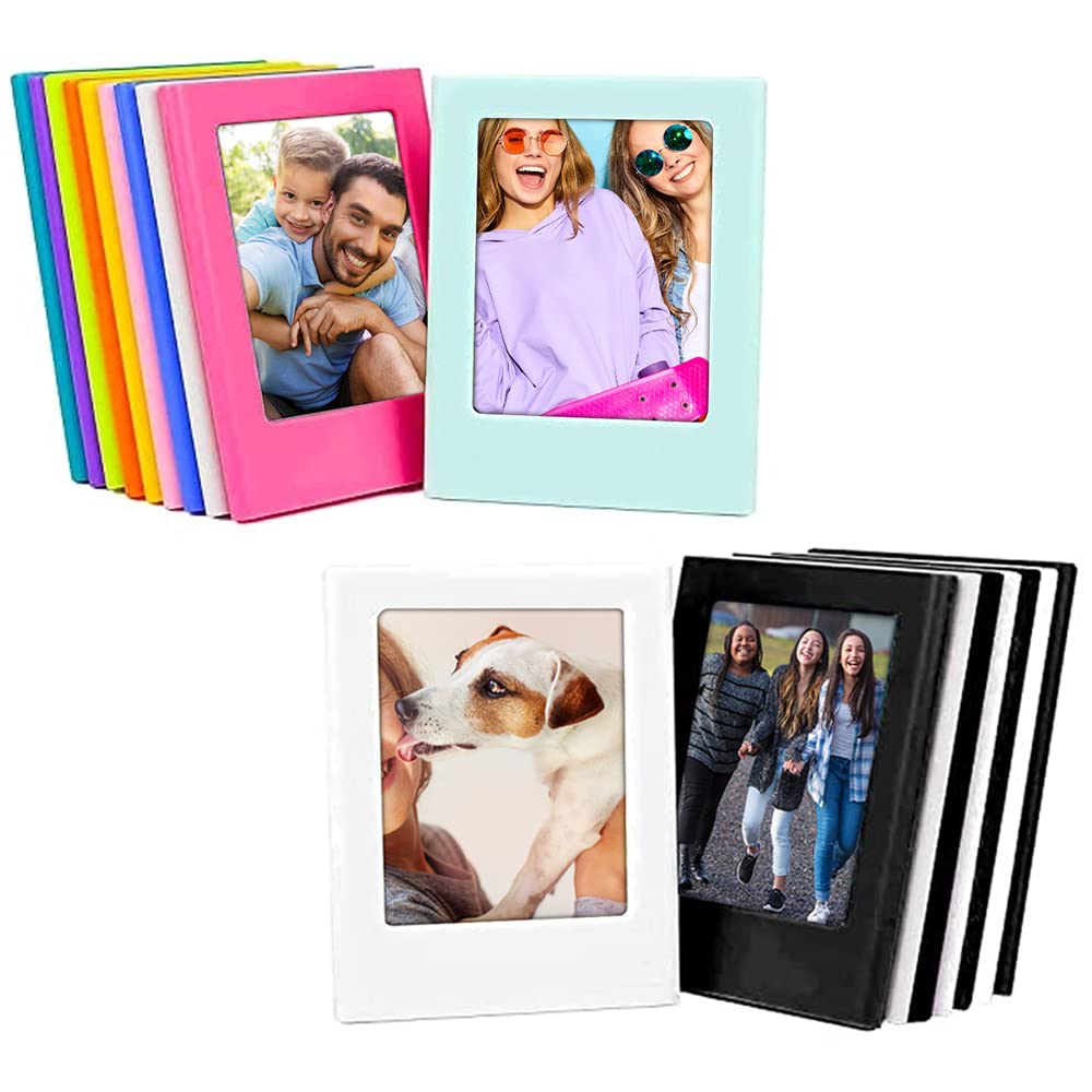 Magnepix Magnetic Photo Frame Set of 2 - Black & White + Multi-Color Frames for Wall Display | Perfect for Home Decor, Office, Gallery Wall & Gift Giving
