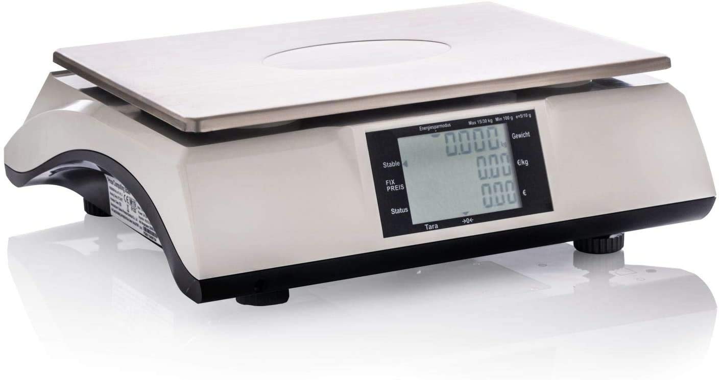 Digital Commercial Price Computing Scale PS6 - NTEP Certified Class III, 60lb Capacity for Food, Meat, Fruit (Battery Included) - Perfect for Grocery Stores, Butcher Shops & Farmers Markets