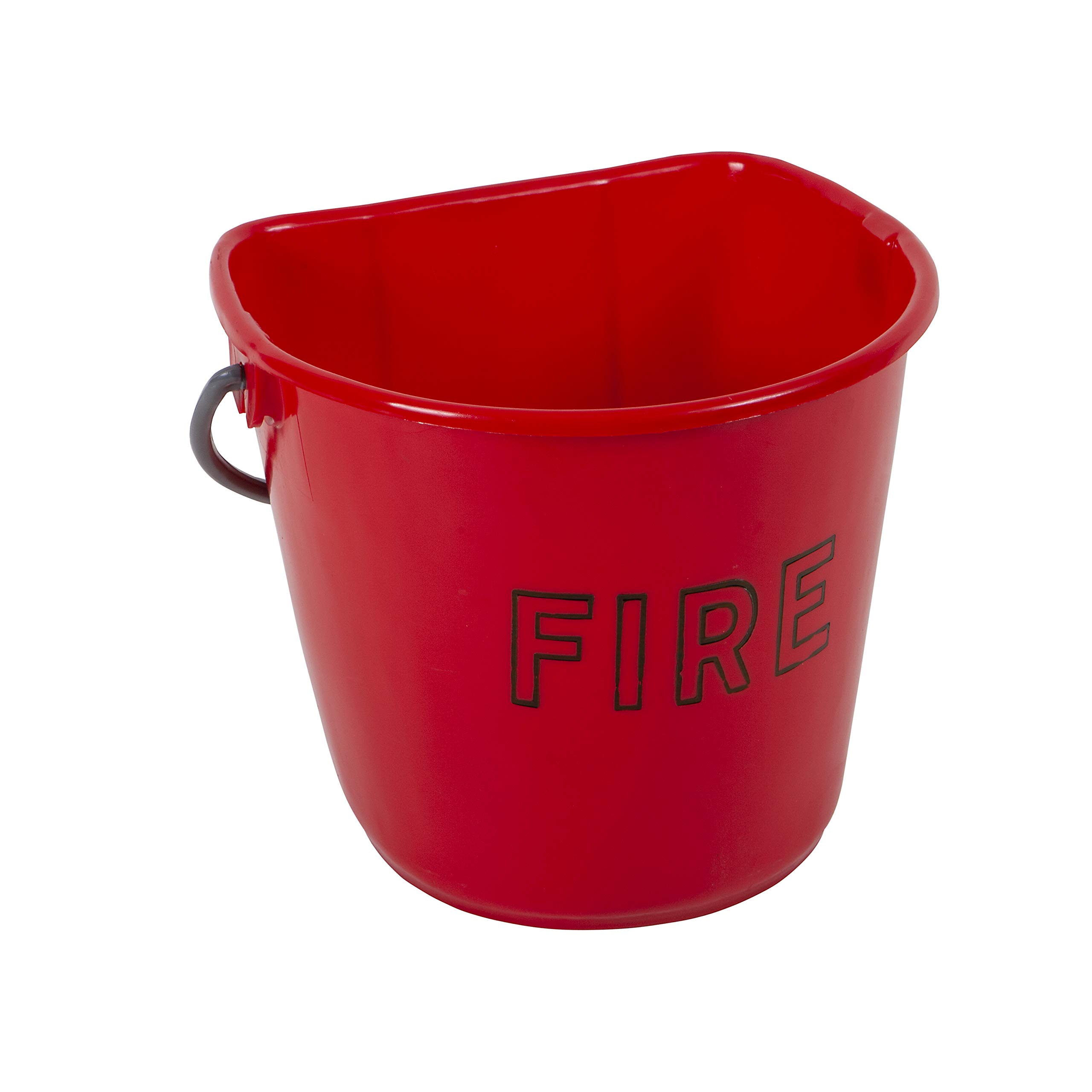 10L Heavy Duty Plastic Fire Bucket with Handle - Sand & Water Container for Emergency, BBQ, Camping & Fuel Spills | Durable Fire Safety Equipment for Home, Garage & Outdoor Use (Model 105-1006)