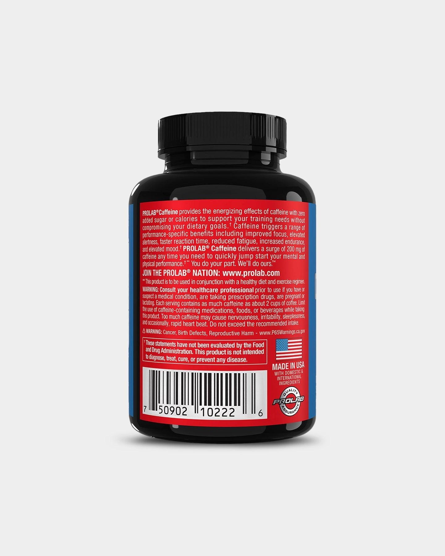 Prolab Nutrition Caffeine Pills 200mg - 90 Capsules | Energy & Focus Booster for Workouts, Study & Daily Performance | Vegan & Non-GMO Supplement
