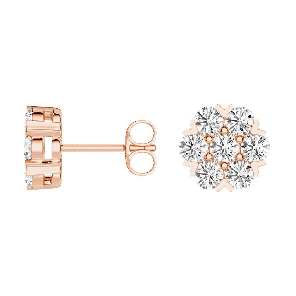 Classic Cluster Flower Moissanite Earrings for Women | Elegant Wedding, Anniversary & Party Jewelry Gift | Hypoallergenic & Durable