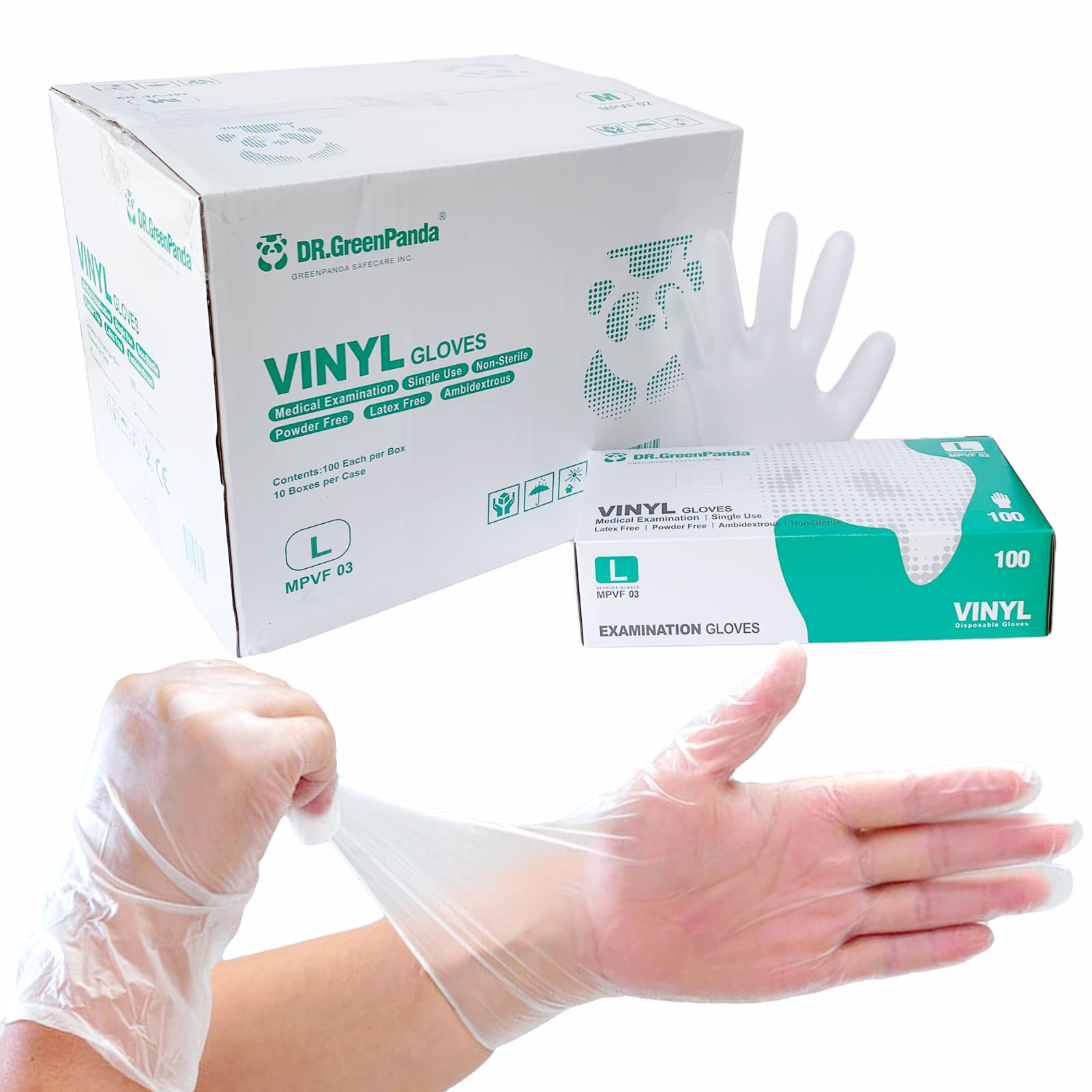 **Food Safe Clear Vinyl Disposable Gloves - Latex Free, Powder Free - Ideal for Cooking, Baking, Food Prep & Cleaning - Perfect for Restaurants, Catering & Home Kitchens**