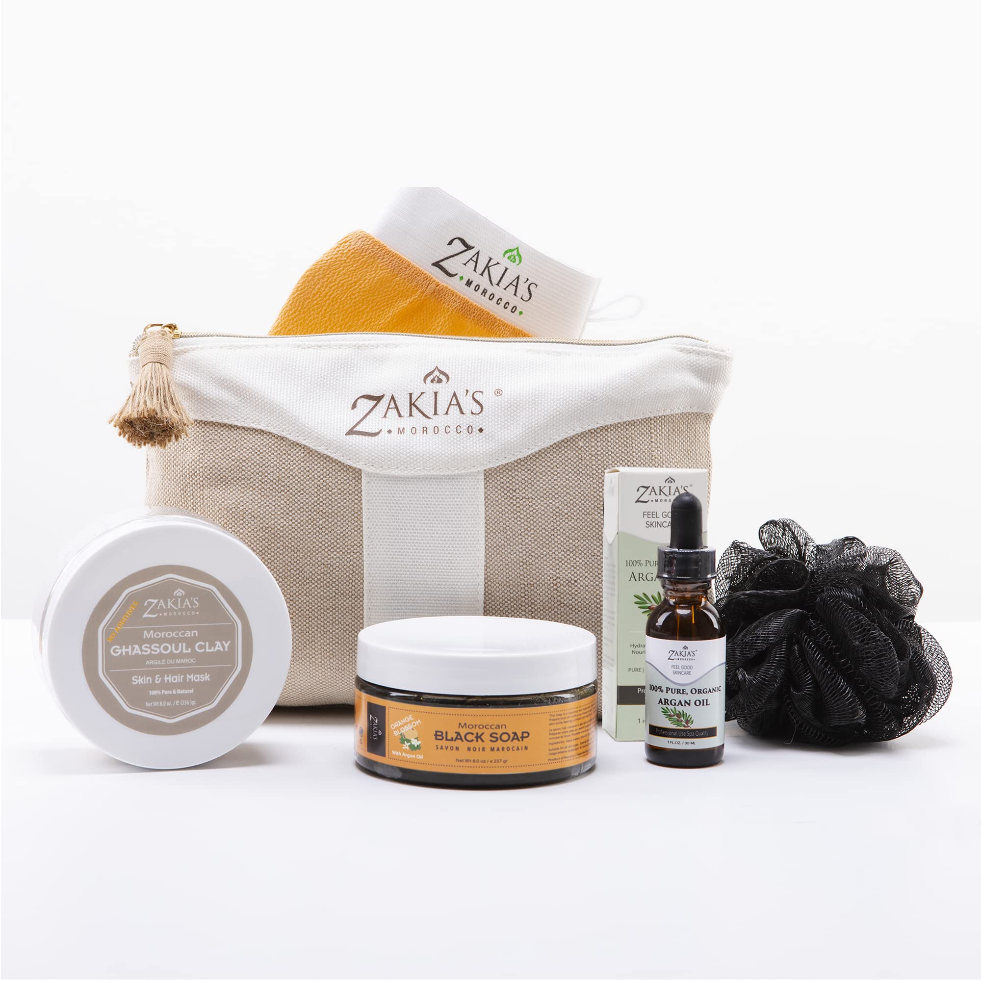 Hammam Home Face and Body Spa Set - Orange Blossom Scented for Relaxation & Self-Care | Perfect for Bath, Massage, and Aromatherapy