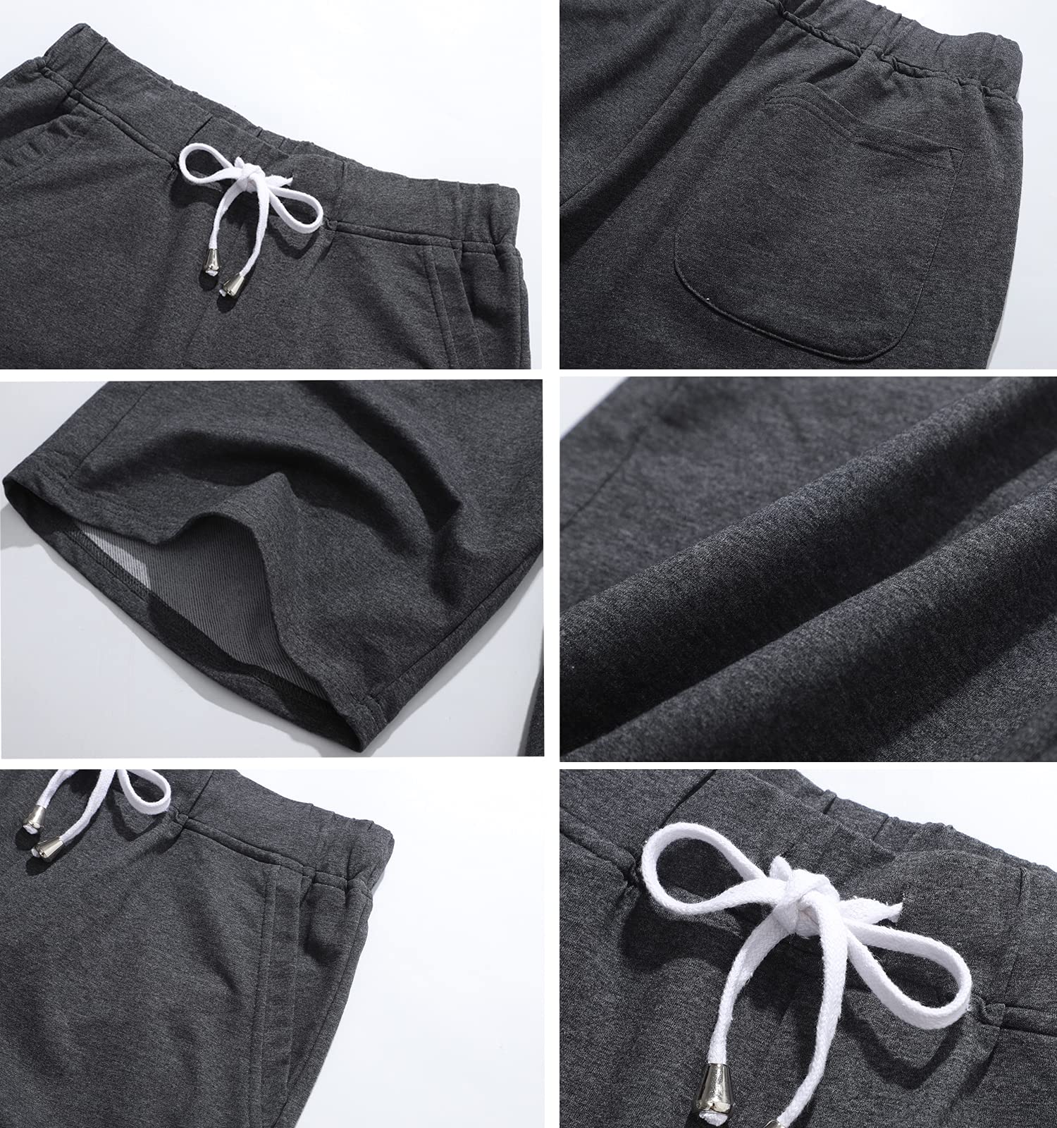 Janmid Men's Casual Elastic Jogger Shorts - Gym Active Workout Running Shorts with Pockets - Perfect for Sports, Travel & Summer Outdoor Activities