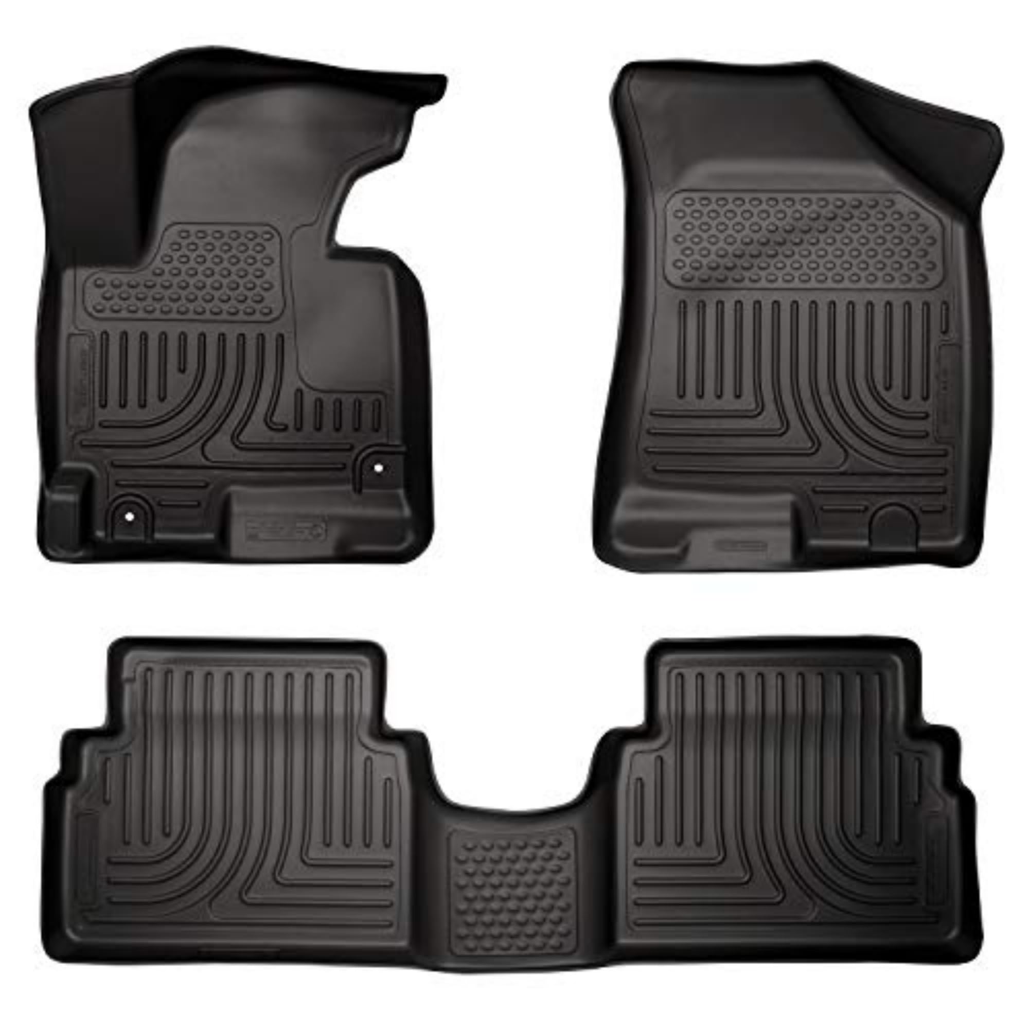 Husky Liners Weatherbeater Floor Mats for 2011-2016 Kia Sportage | Front & Rear Custom Fit Car Floor Liners | All-Weather Protection | Black 3-Piece Set (Model 98861) | Perfect for Off-Road, Winter & Everyday Driving