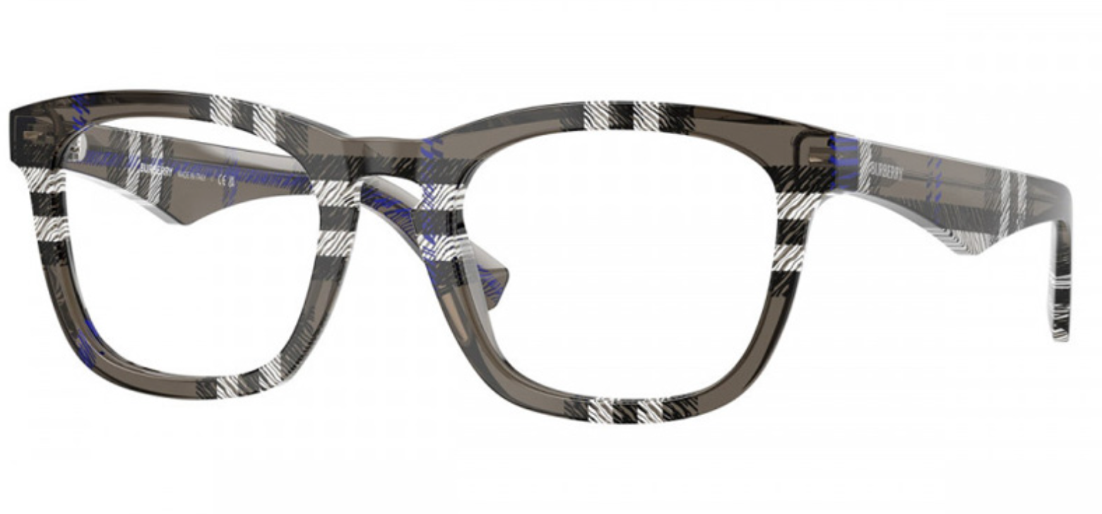 Burberry BE2417 Grey Square Check Print Sunglasses - Classic Aviator Frames for Men & Women | Perfect for Outdoor Activities, Travel & Fashion Accessories