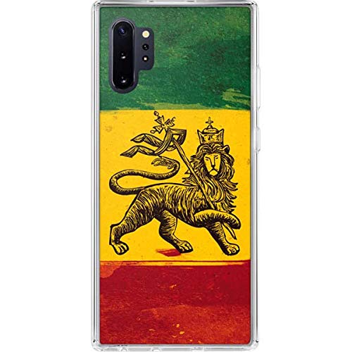 Skinit Clear Protective Phone Case for Samsung Galaxy Note 10 Plus - Officially Licensed Lion of Judah Rasta Flag Design | Scratch-Resistant, Slim Fit Cover for Everyday Use & Travel Protection
