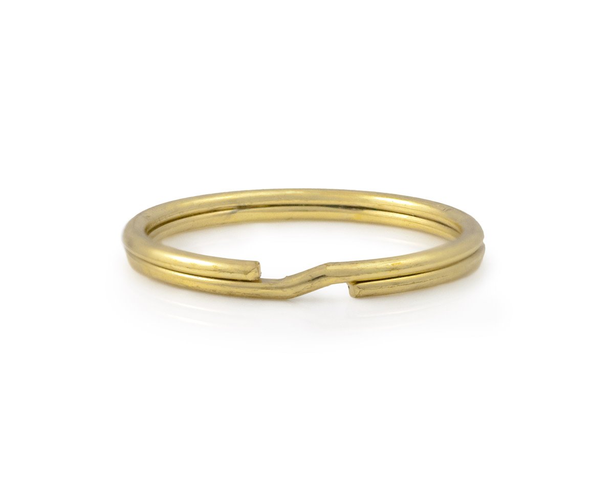 Gold Color 32mm Split Key Rings for Jewelry Making - Pack of 10 | DIY Craft Supplies, Keychains & Bag Accessories