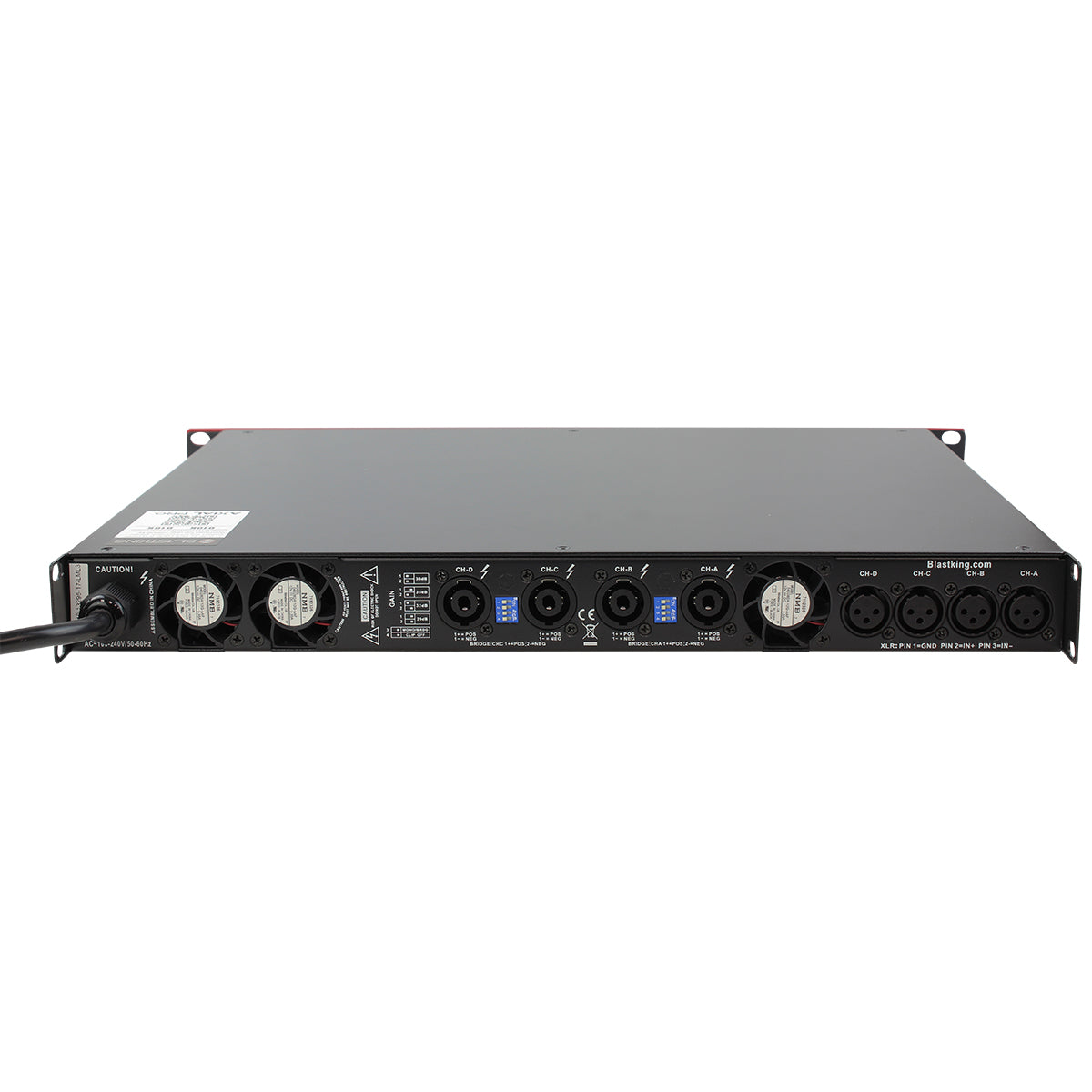 Blastking D10K 10000W 4-Channel Class D Professional Power Amplifier - Perfect for Live Concerts, DJ Gigs & Studio Recording