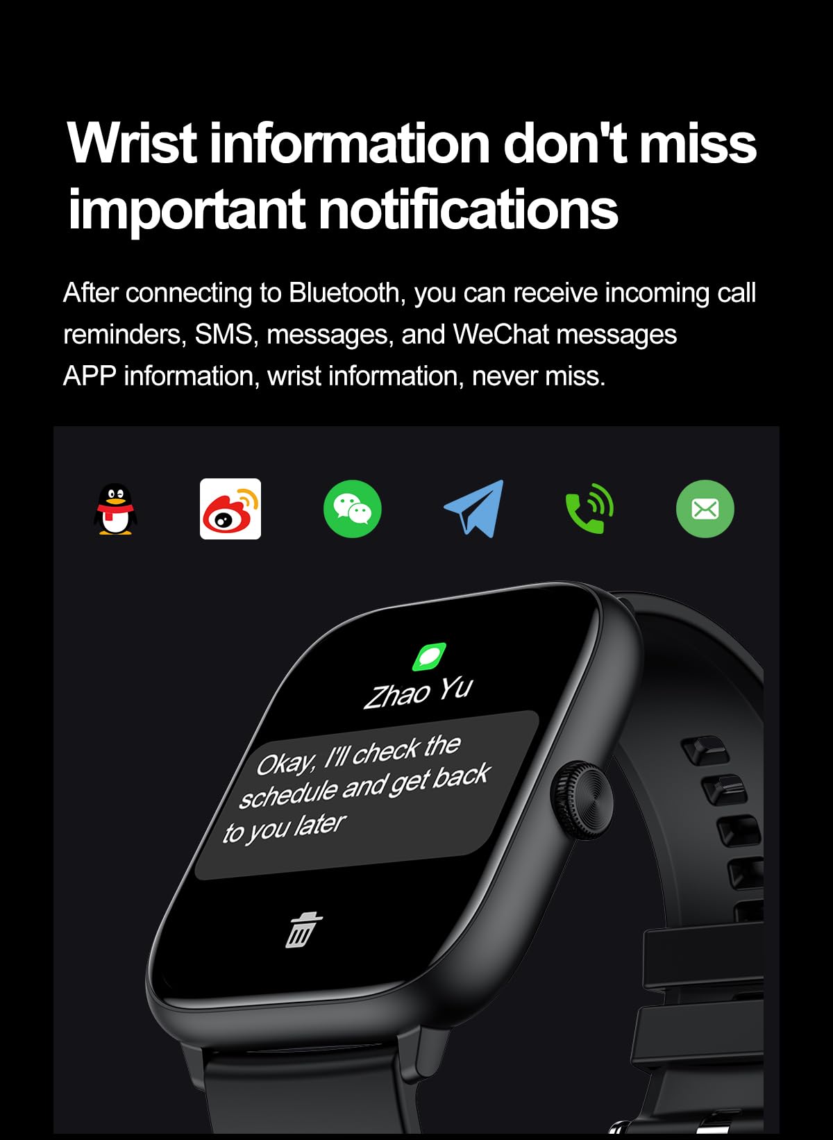 Smart Watch for Men & Women with Call Function, 2.06