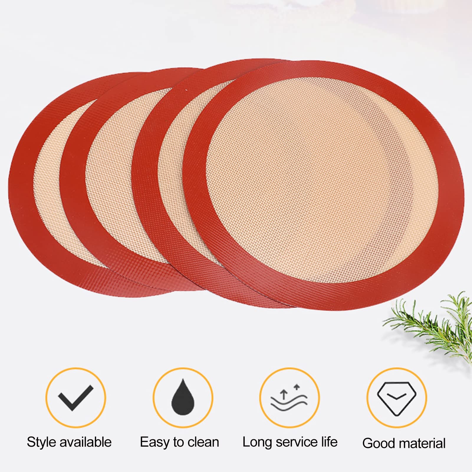 Non-Stick Silicone Baking Mat - Reusable, Heat-Resistant Round Baking Sheet for Cookies, Pastries & Bread - Perfect for Kitchen, Baking Trays & Oven Use