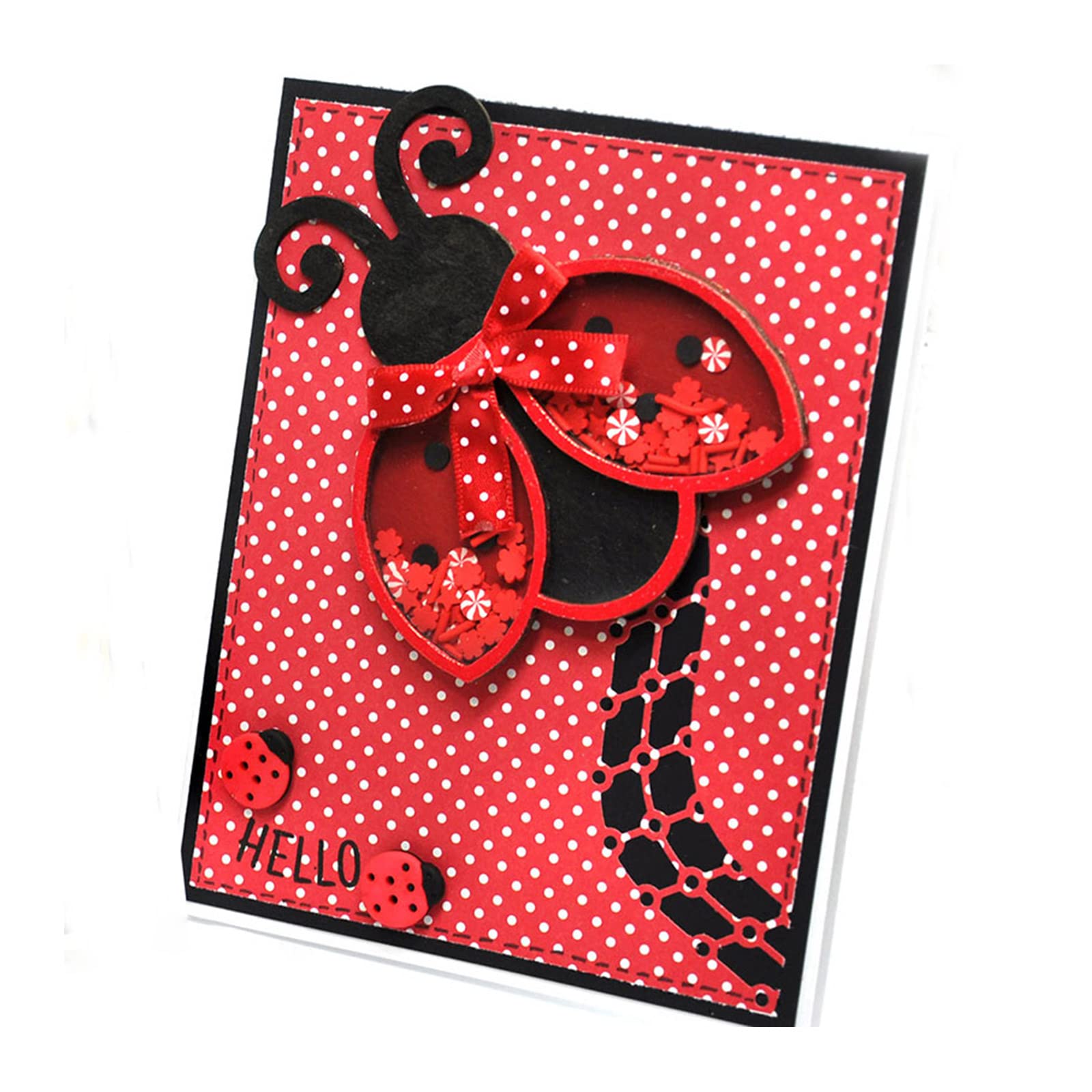 Ladybug Shaped Metal Cutting Dies for DIY Scrapbooking - Stencil Templates for Card Making, Album Decoration & Paper Crafts - Perfect for Home Decor, Gift Wrapping & Party Invitations