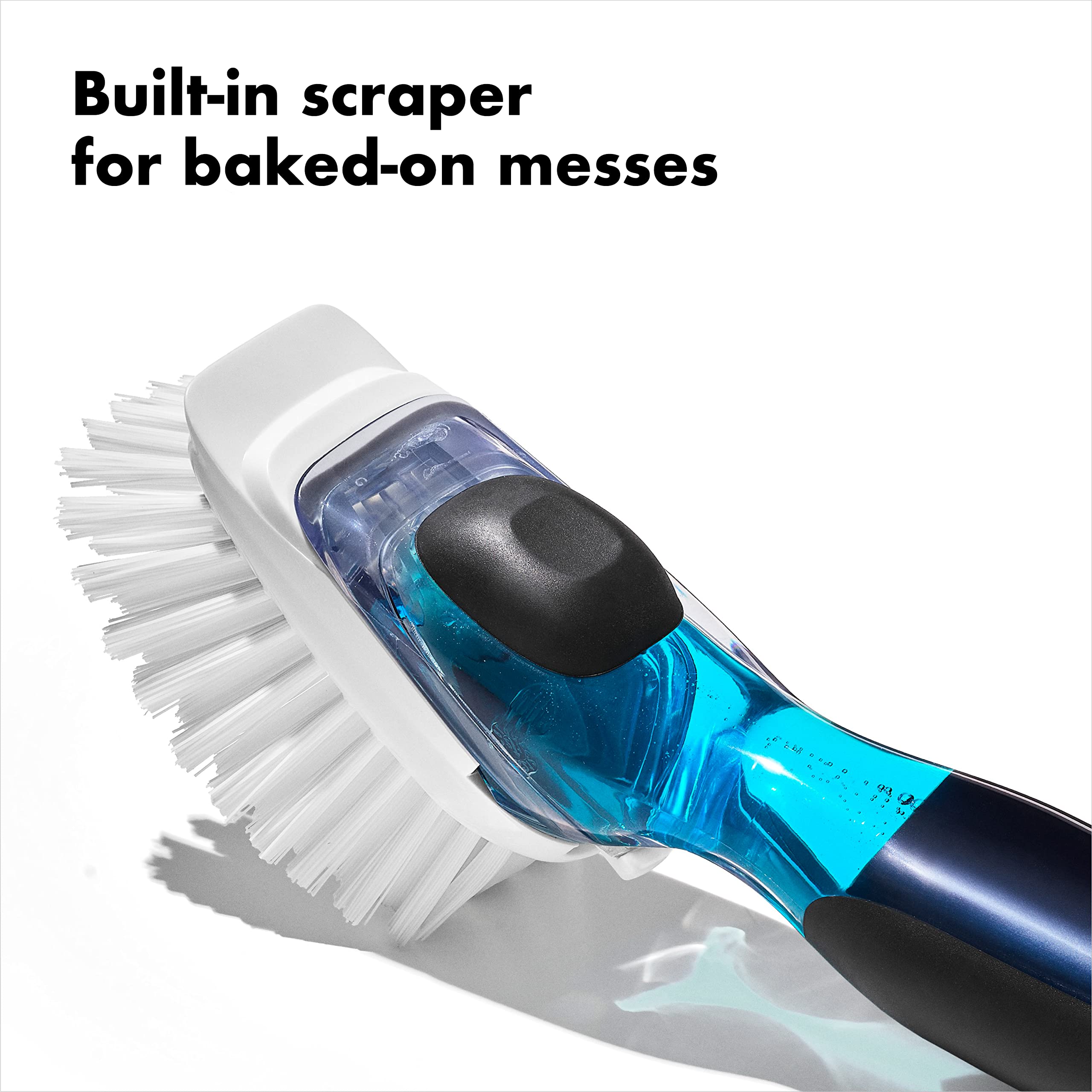 OXO Good Grips Soap Dispensing Dish Brush with Storage Holder - Kitchen Cleaning Brush for Dishes, Pots & Pans - Perfect for Sink, Countertop or Cabinet Organization