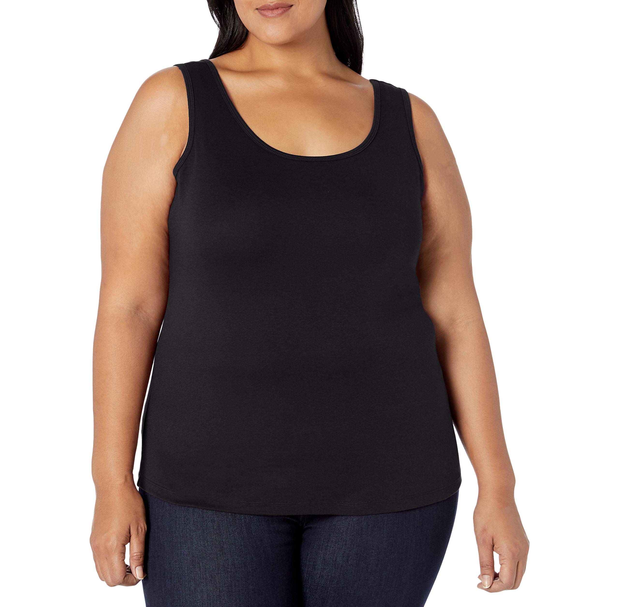 Amazon Essentials Women's Plus Size Tank Tops - 3 Pack Soft Breathable Casual Tops for Everyday Wear, Workout, Layering & Summer Outfits