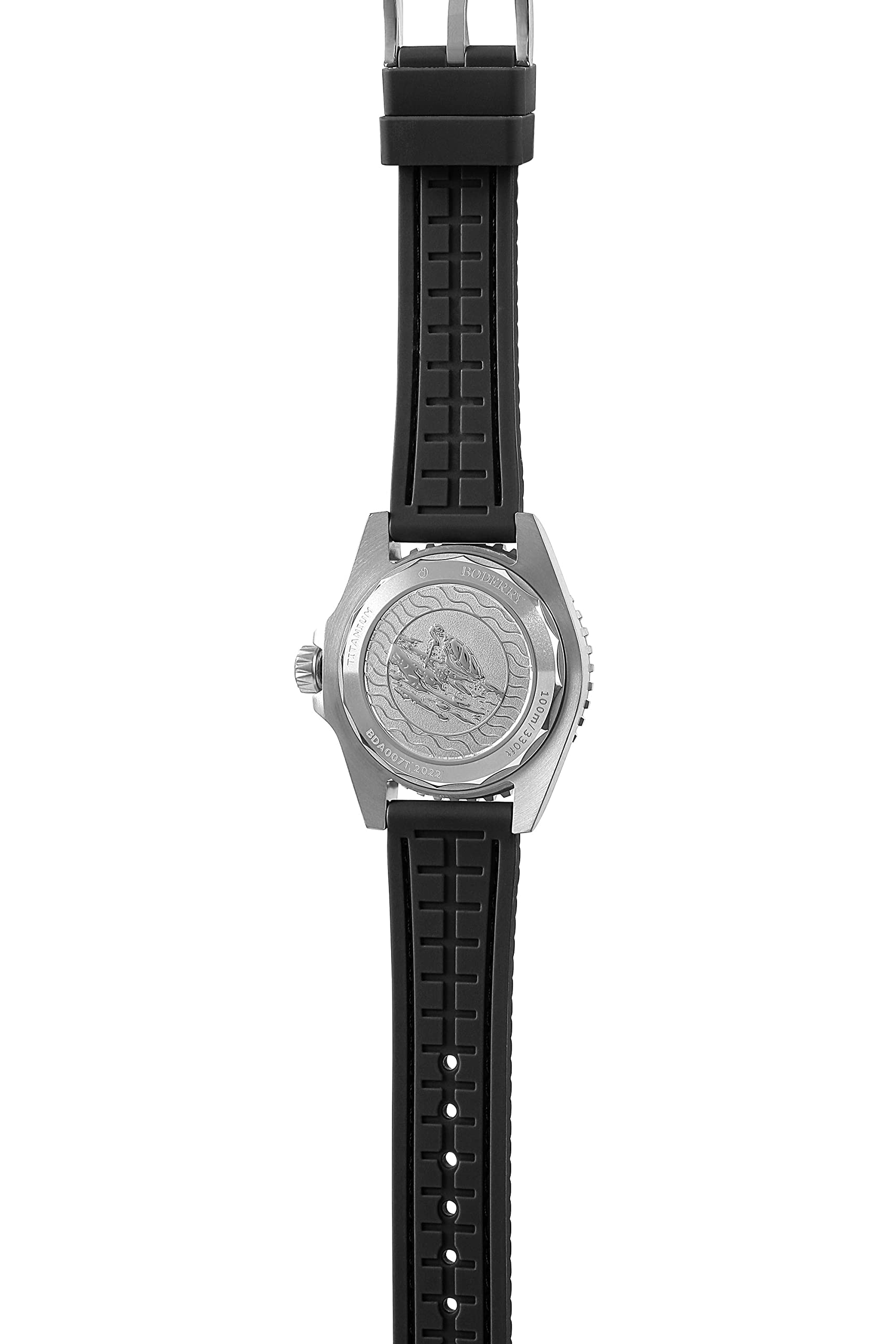 BODERRY Men's Japanese Automatic Diver Watch - Titanium Case, Sapphire Crystal, 100M Waterproof, Swiss Super Luminova, Screw Down Crown - Perfect for Scuba Diving, Swimming & Outdoor Adventures