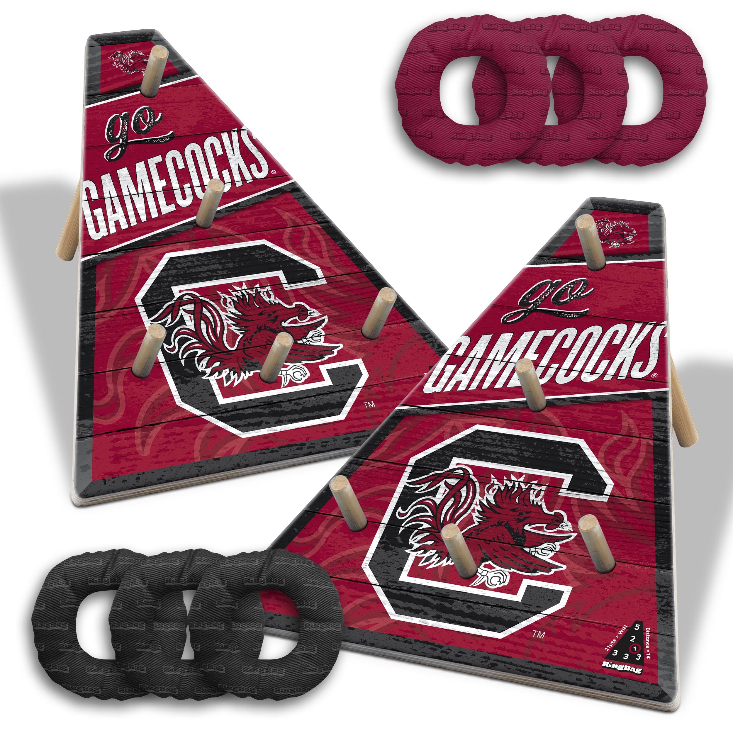 Official NCAA Licensed Ring Toss Game Set - Outdoor Yard Games for Adults & Kids - Perfect for Backyard BBQ, Tailgating, and Family Gatherings
