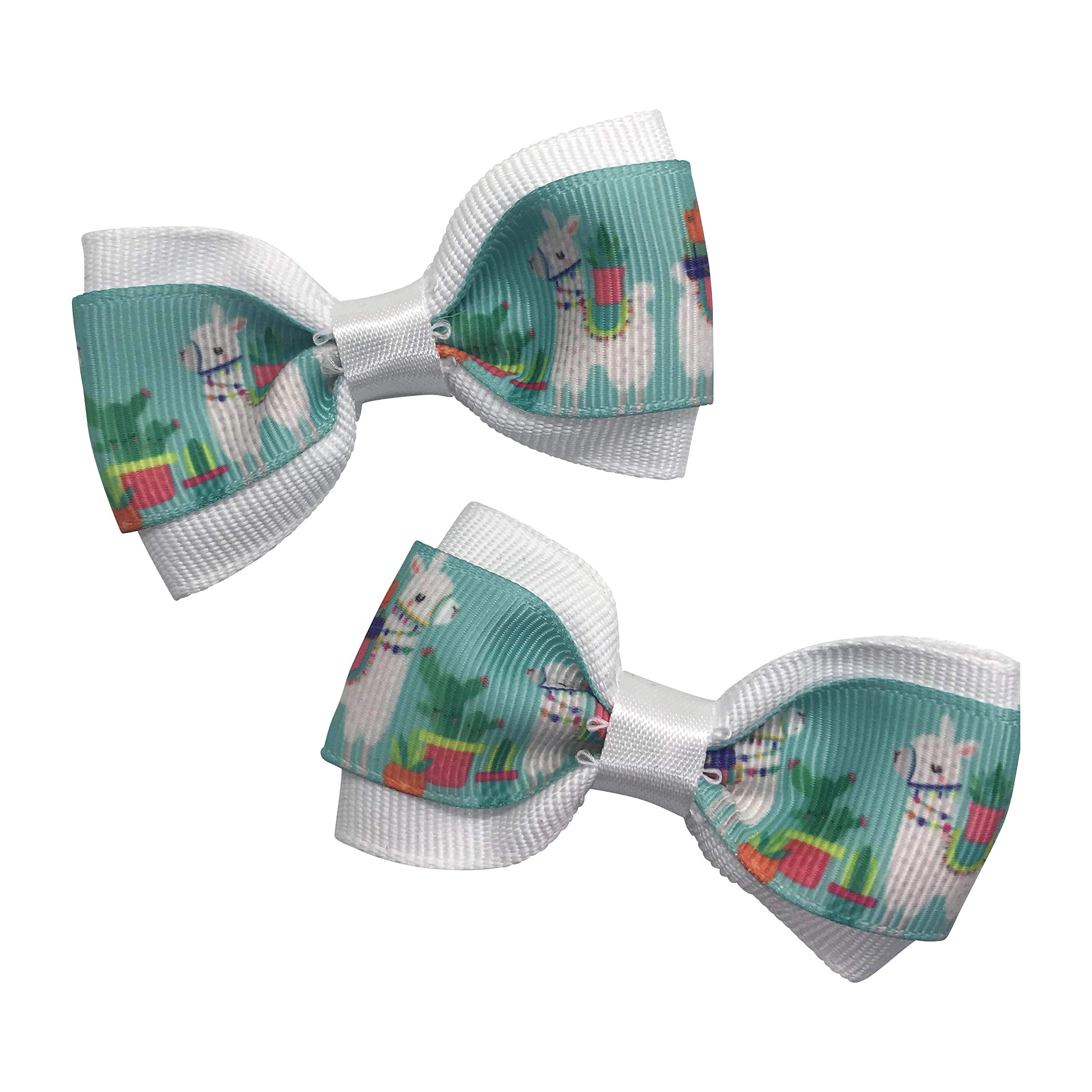 Llama Girls Hair Bow Set - 6PCS Cute Toddler Hair Bows for Little Girls, Pigtail Bows for Baby & Kids, Perfect for Birthday Party, School, Photo Shoot & Daily Outfits